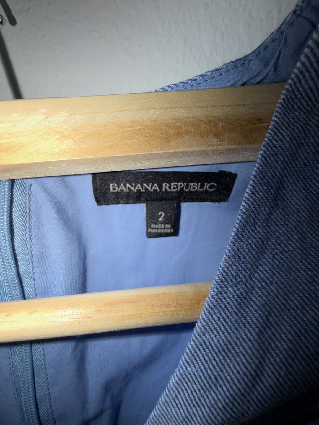 Banana Republic Romper Size 2 Blue Linen Cotton Blend Wrap Tie Waist 3