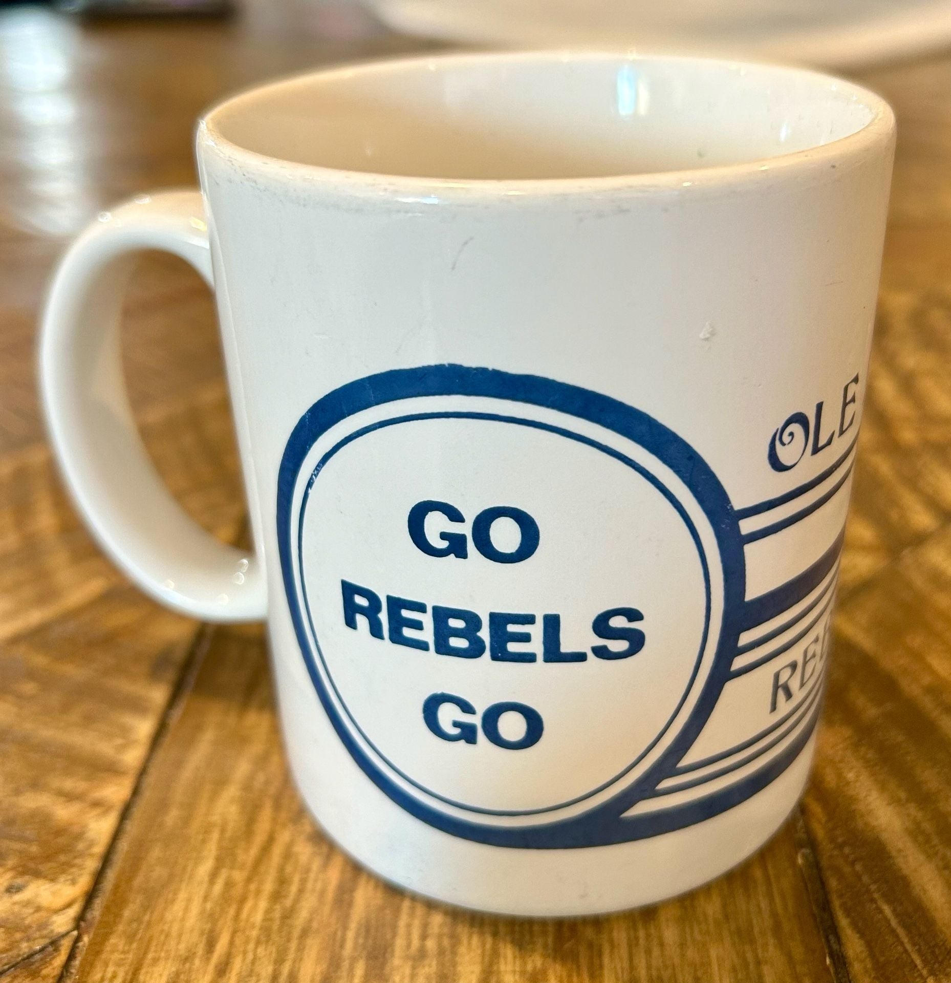 Ole Miss Rebels Vintage Coffee Mug Go Rebels Go Colonel Reb 3