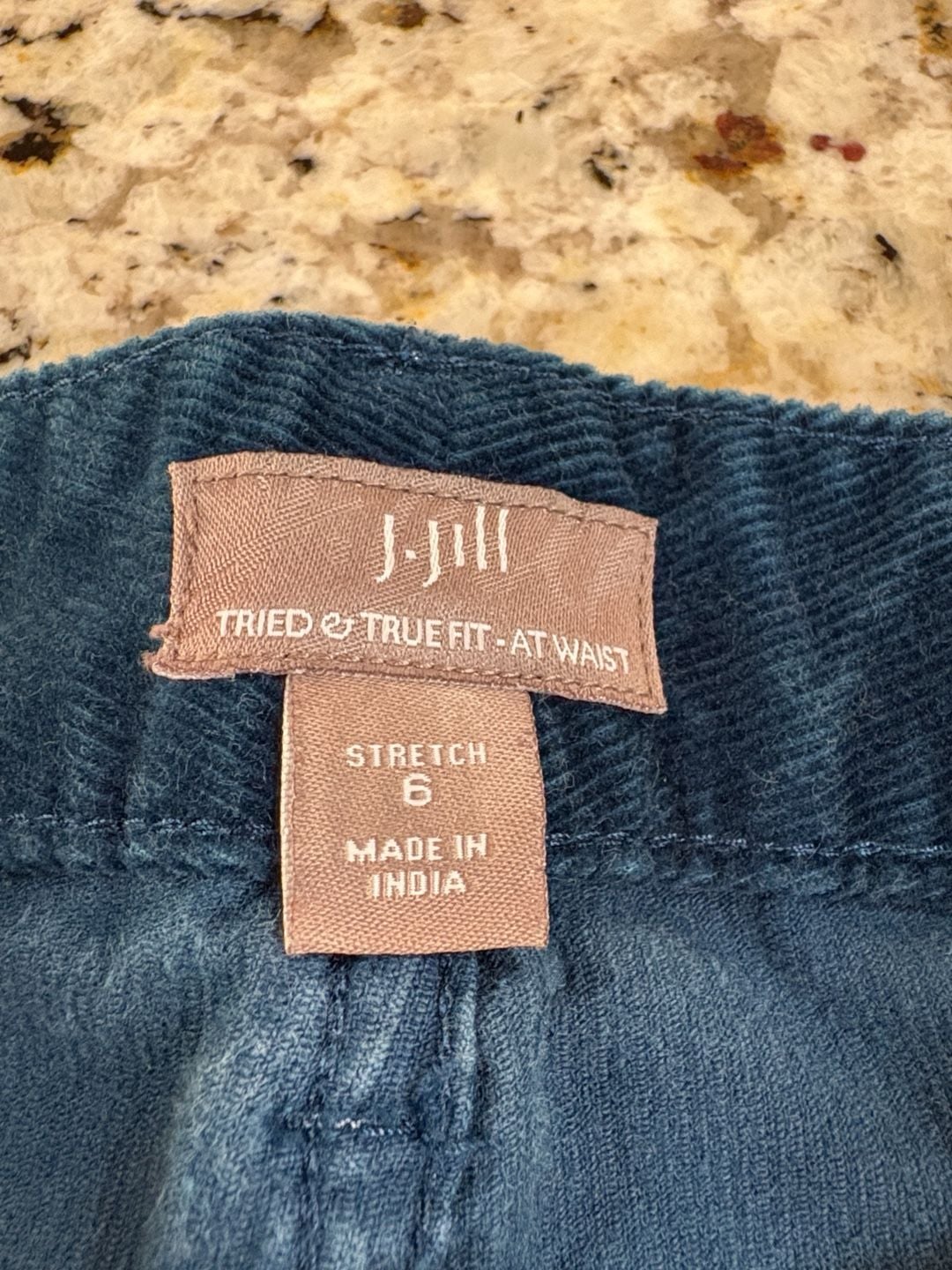 J.Jill Corduroy Pants Size 6 Blue Stretch Tried & True Fit At Waist 5