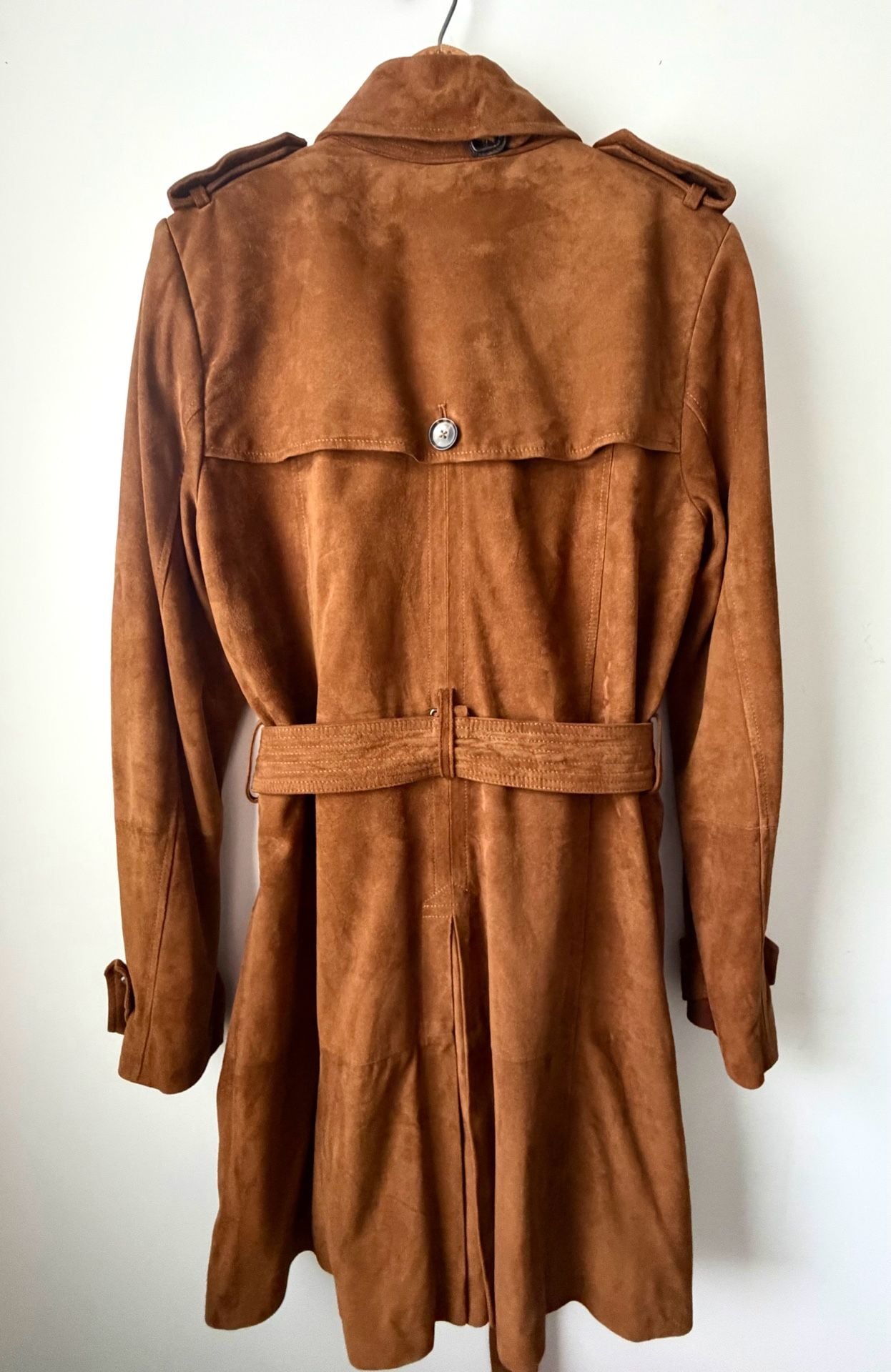 Genuine Goat Suede Trench Coat for Women 7