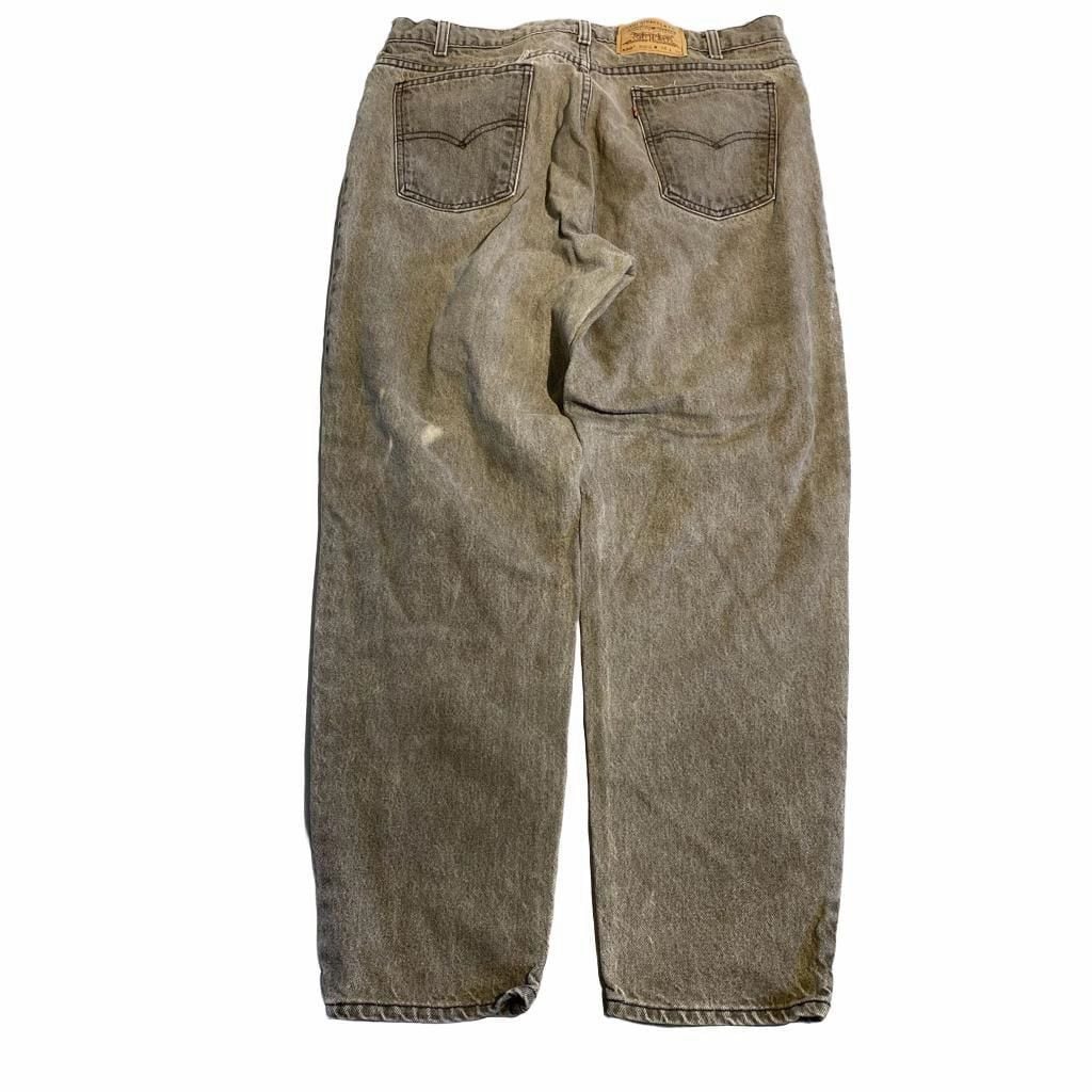 90s Levi'S 550 Relaxed Fit Tapered Leg Jeans W38 L30 Gray Vintage Denim 3