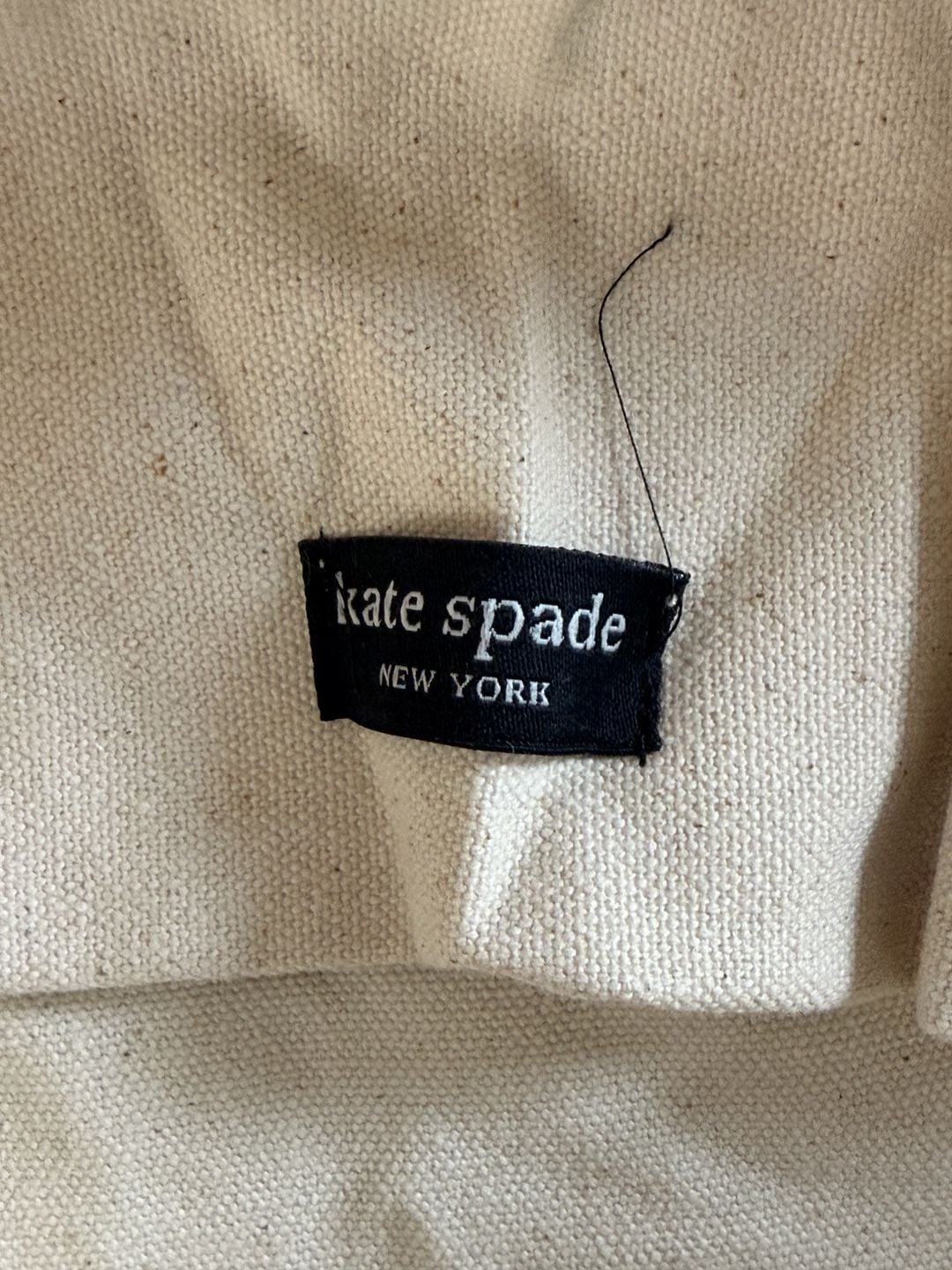 Kate Spade Stack of Books Canvas Tote Bag Cream 5