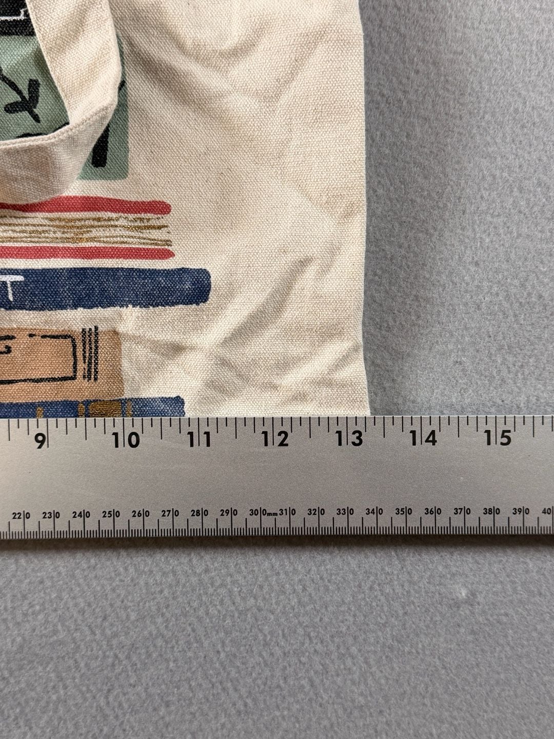 Kate Spade Stack of Books Canvas Tote Bag Cream 7