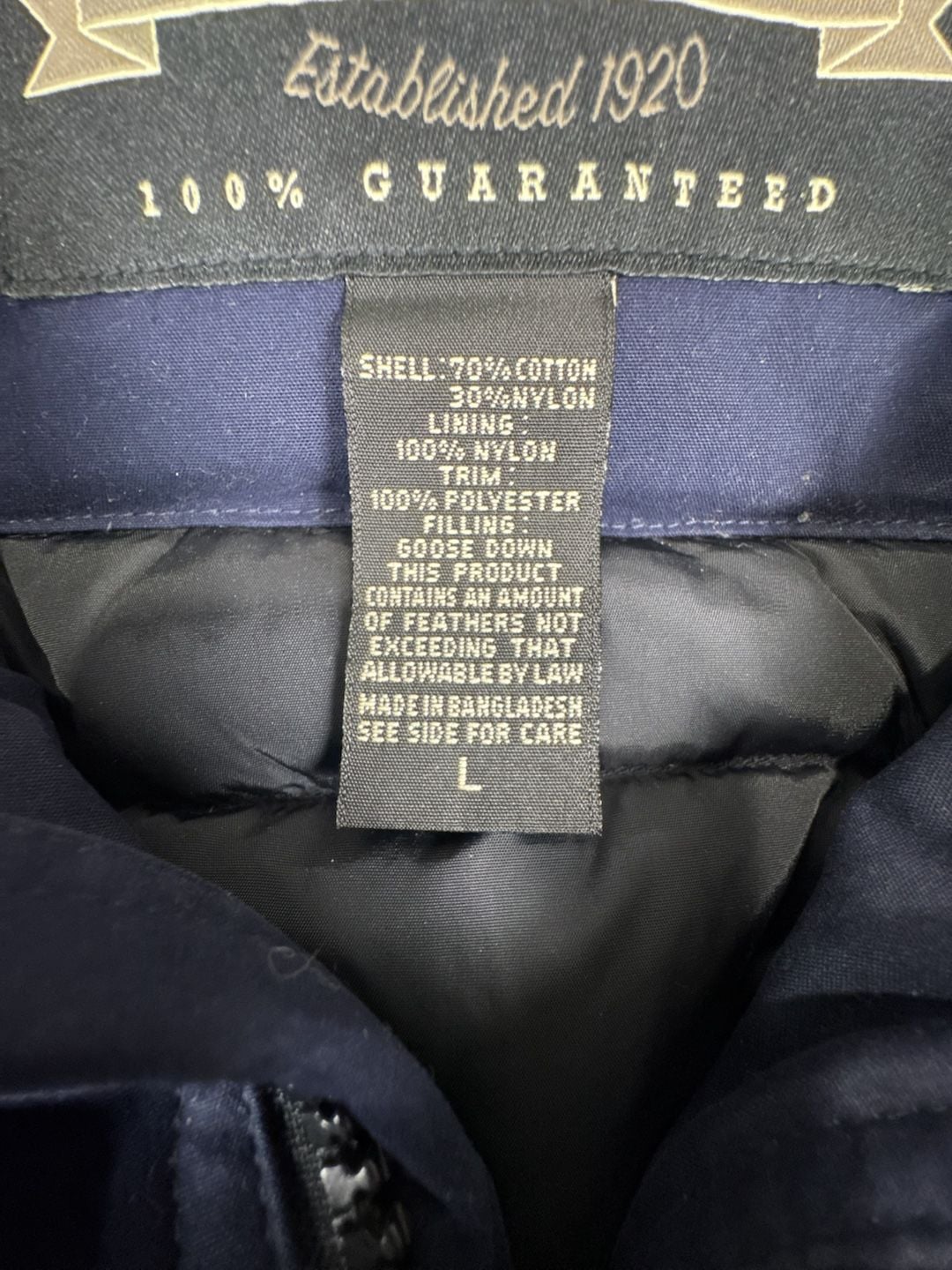 Eddie Bauer Goose Down Puffer Vest Size L Blue Utility Cargo 4