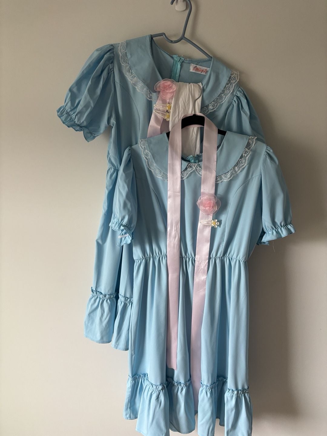 The Shining Grady Twins Set of 2Alireverie Dress Size M and Size L Blue Peter Pan Collar Puff Sleeve Cosplay 1