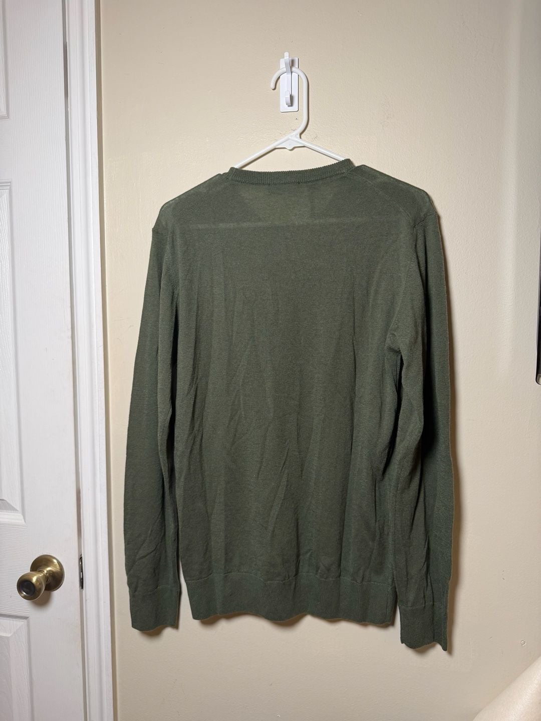 Saks Fifth Avenue Cashmere Crewneck Sweater Size M Olive 3