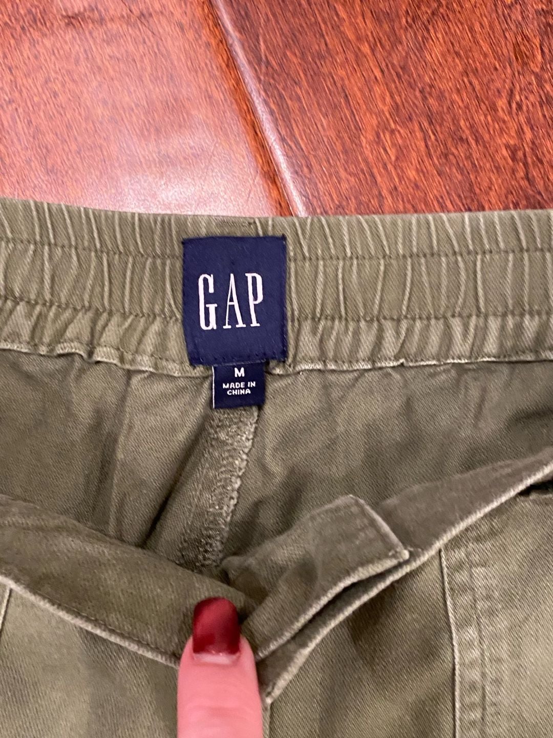 Gap Utility Jogger Pants Size M Green Cotton Fatigue Cargo Cuffed Ankle 4