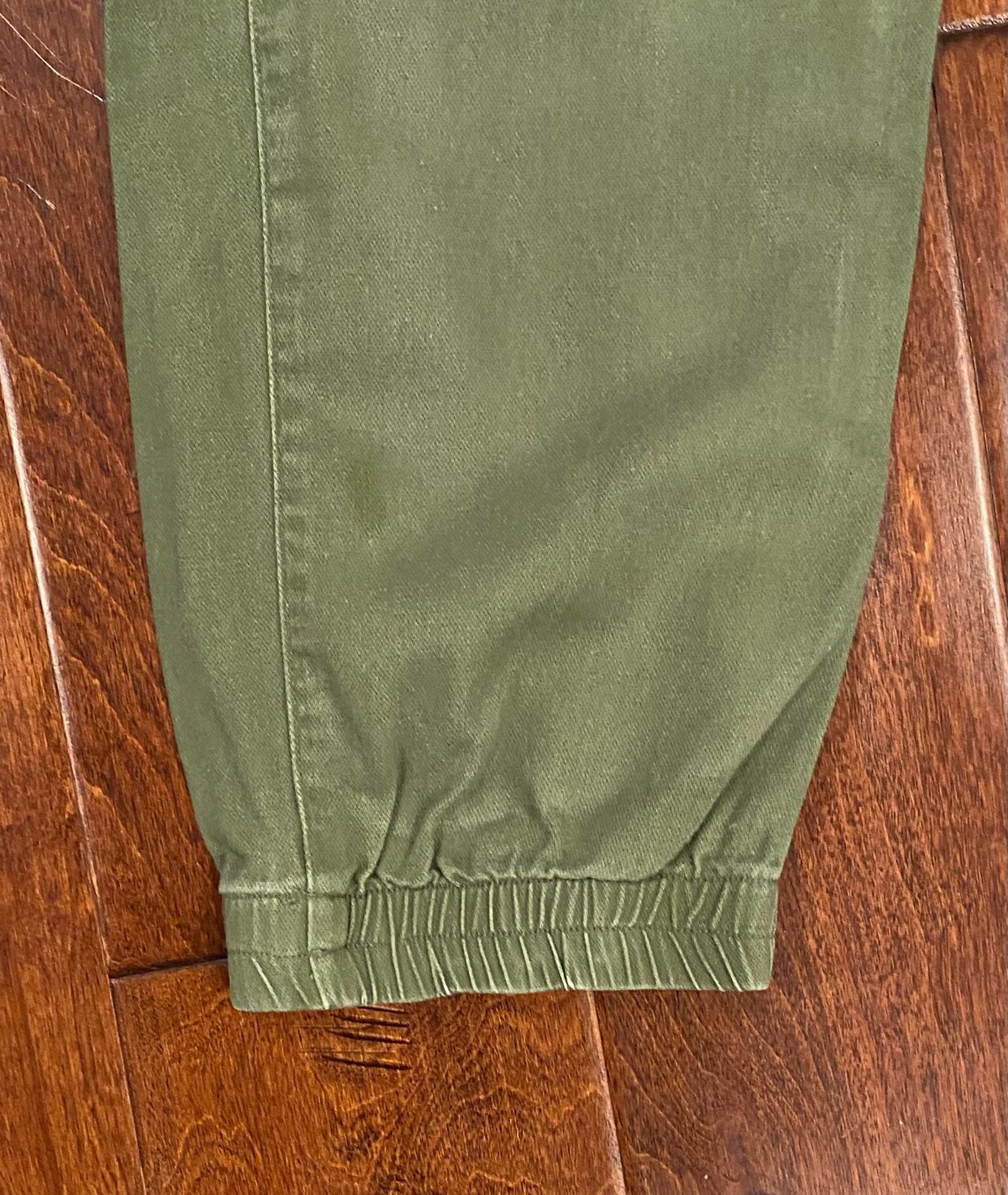 Gap Utility Jogger Pants Size M Green Cotton Fatigue Cargo Cuffed Ankle 5