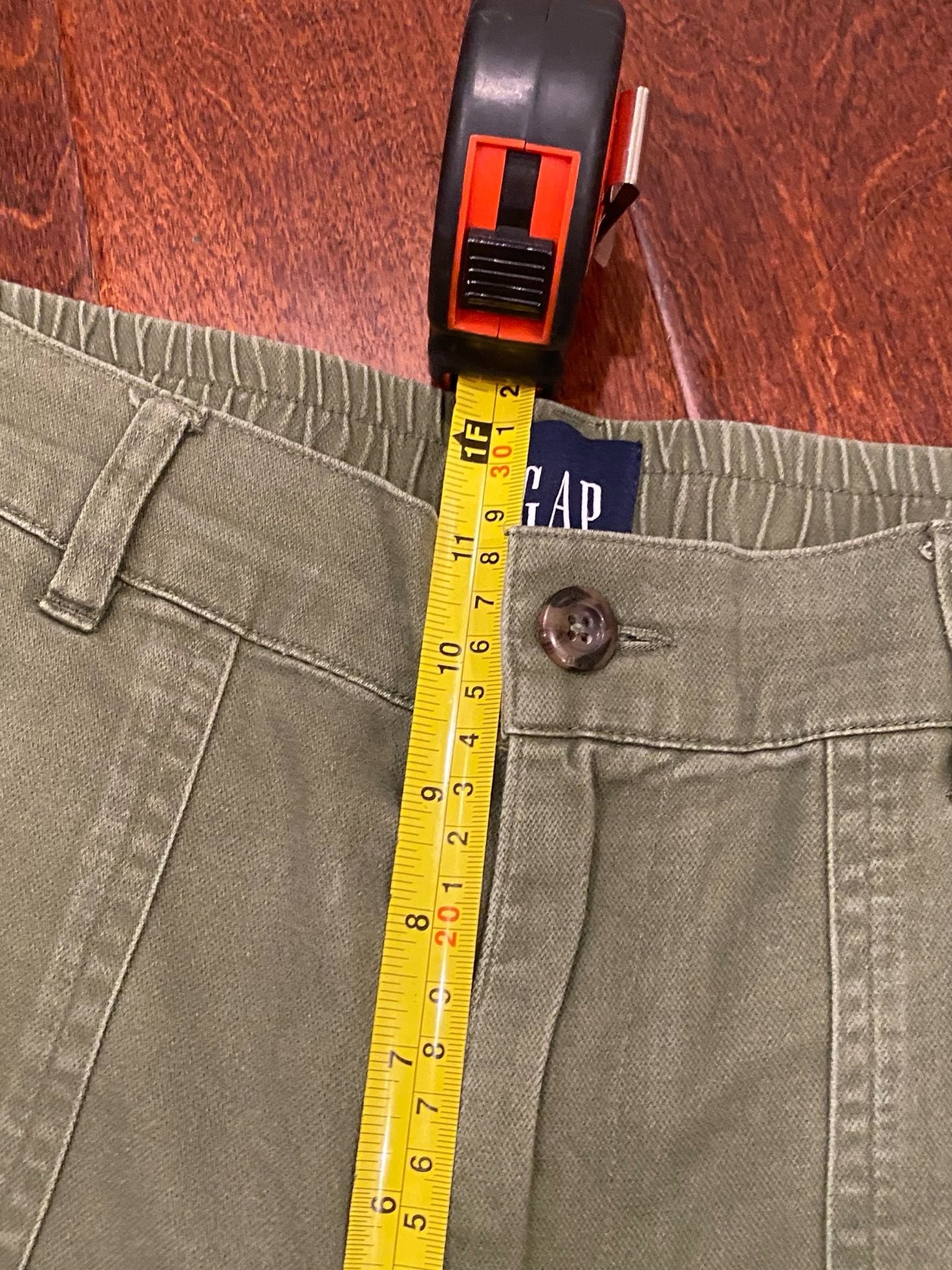 Gap Utility Jogger Pants Size M Green Cotton Fatigue Cargo Cuffed Ankle 7