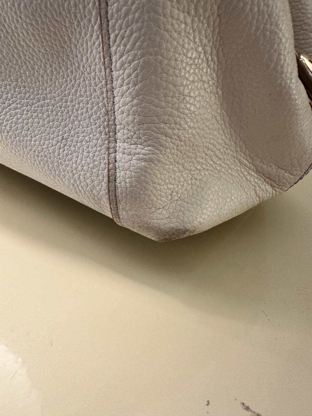 Coach Edie Shoulder Bag White Leather Gold Studs, Winter bag 9
