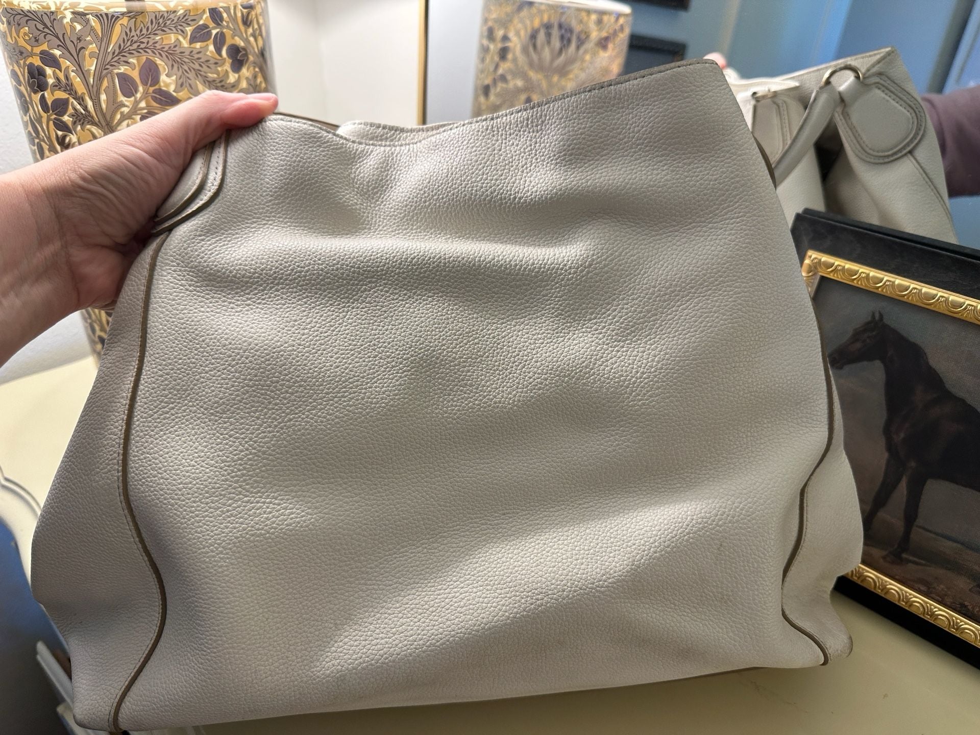 Coach Edie Shoulder Bag White Leather Gold Studs, Winter bag 10