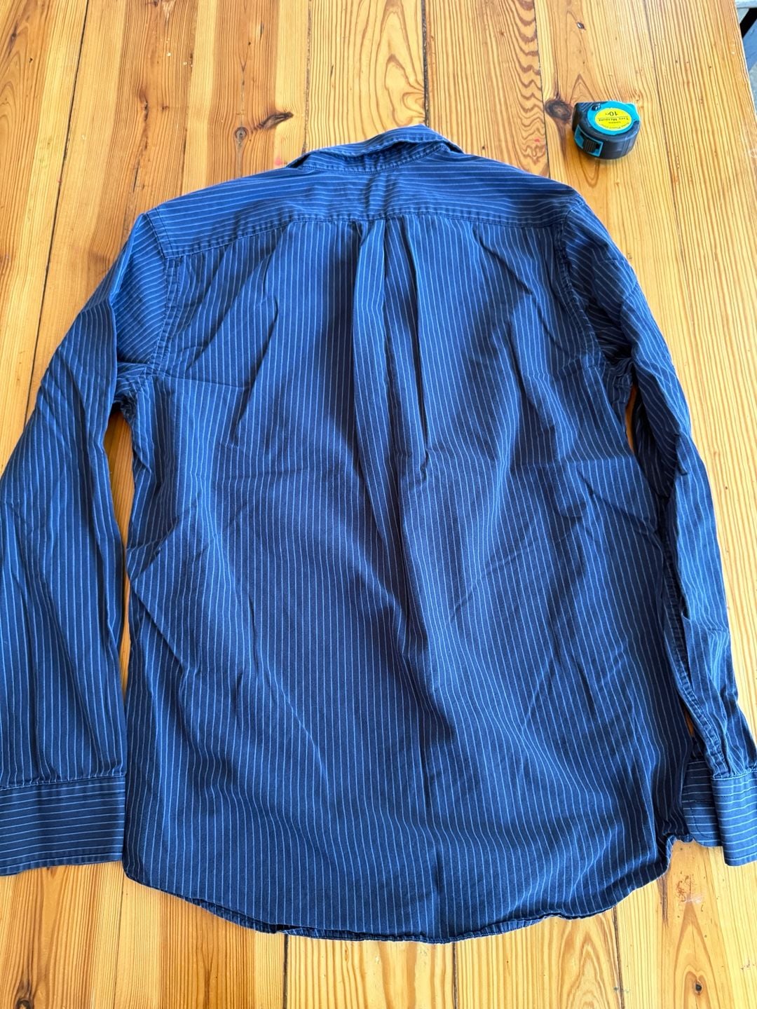 Gap Premium Long Sleeve Button Down Shirt Size M Blue Striped 3