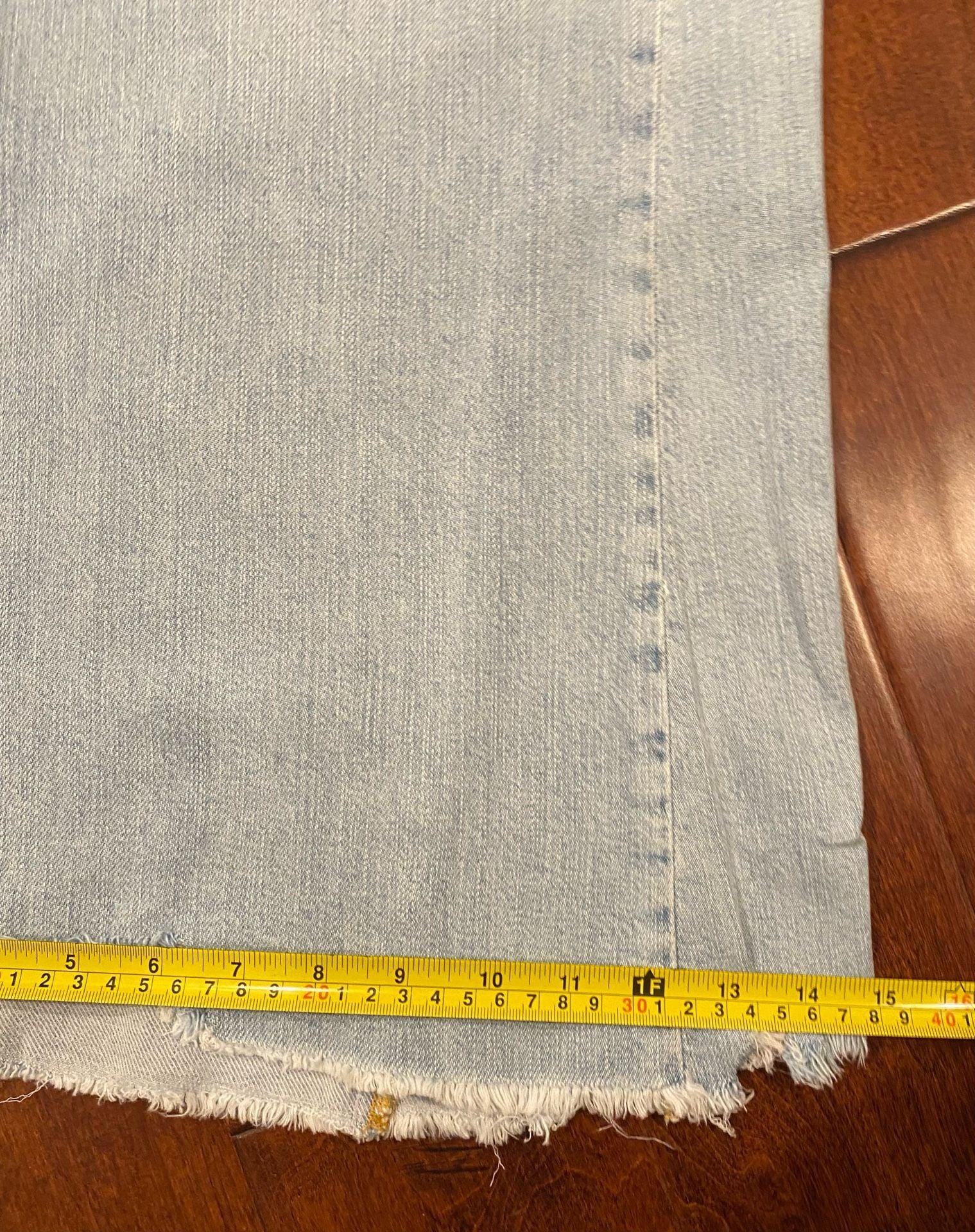 Pilcro Wide Leg Jeans Size 29 Light Wash Denim Raw Hem 6
