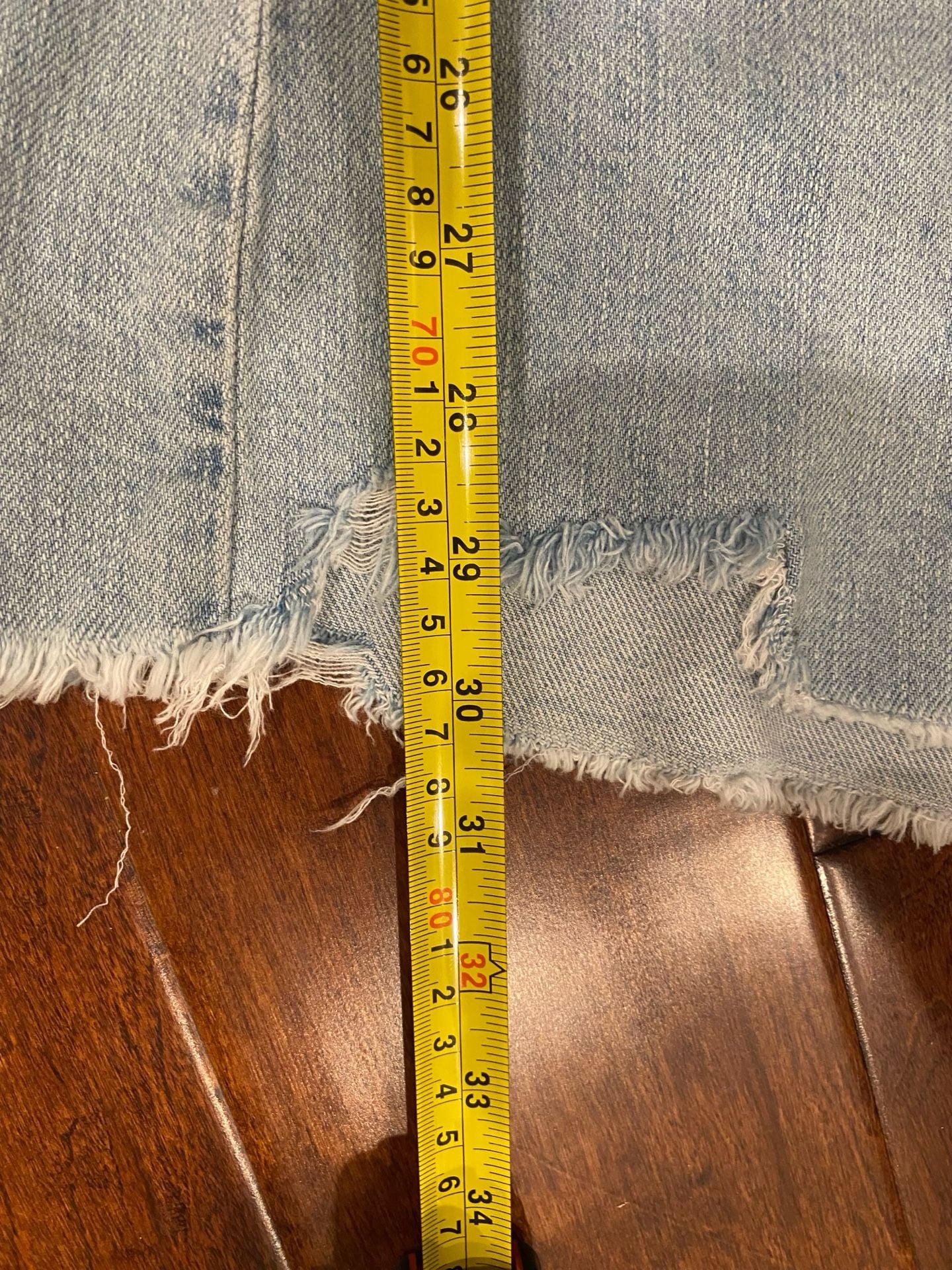 Pilcro Wide Leg Jeans Size 29 Light Wash Denim Raw Hem 7