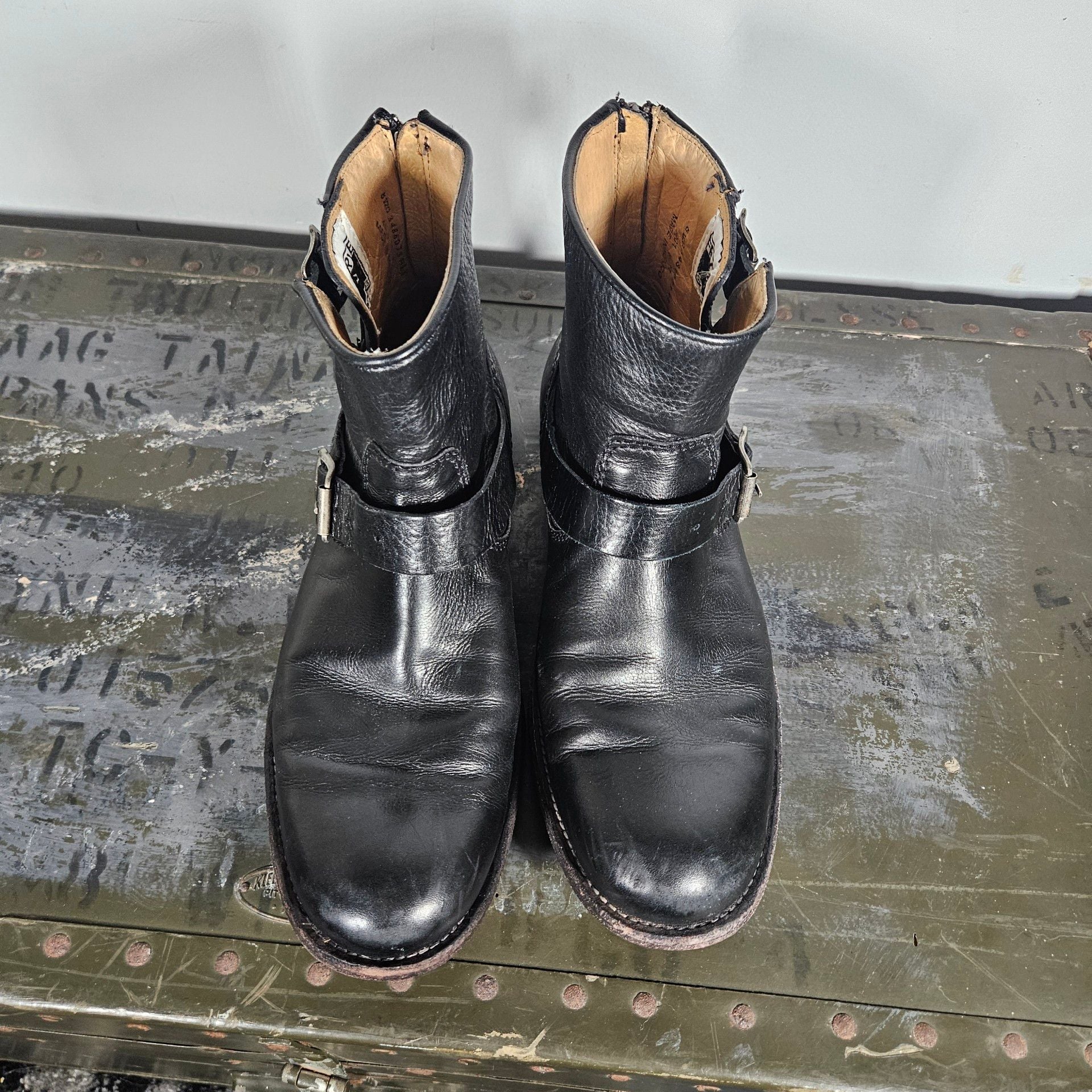 Frye Vicky 6 Inch Harness Leather Motorcycle Engineer Boots 8.5D Black 4