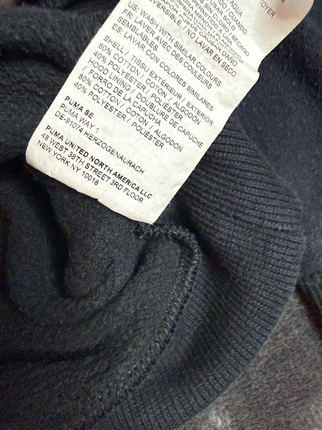 Kids Puma Hoodie Size S (7/8) Black Logo Pullover Sweatshirt#177 5