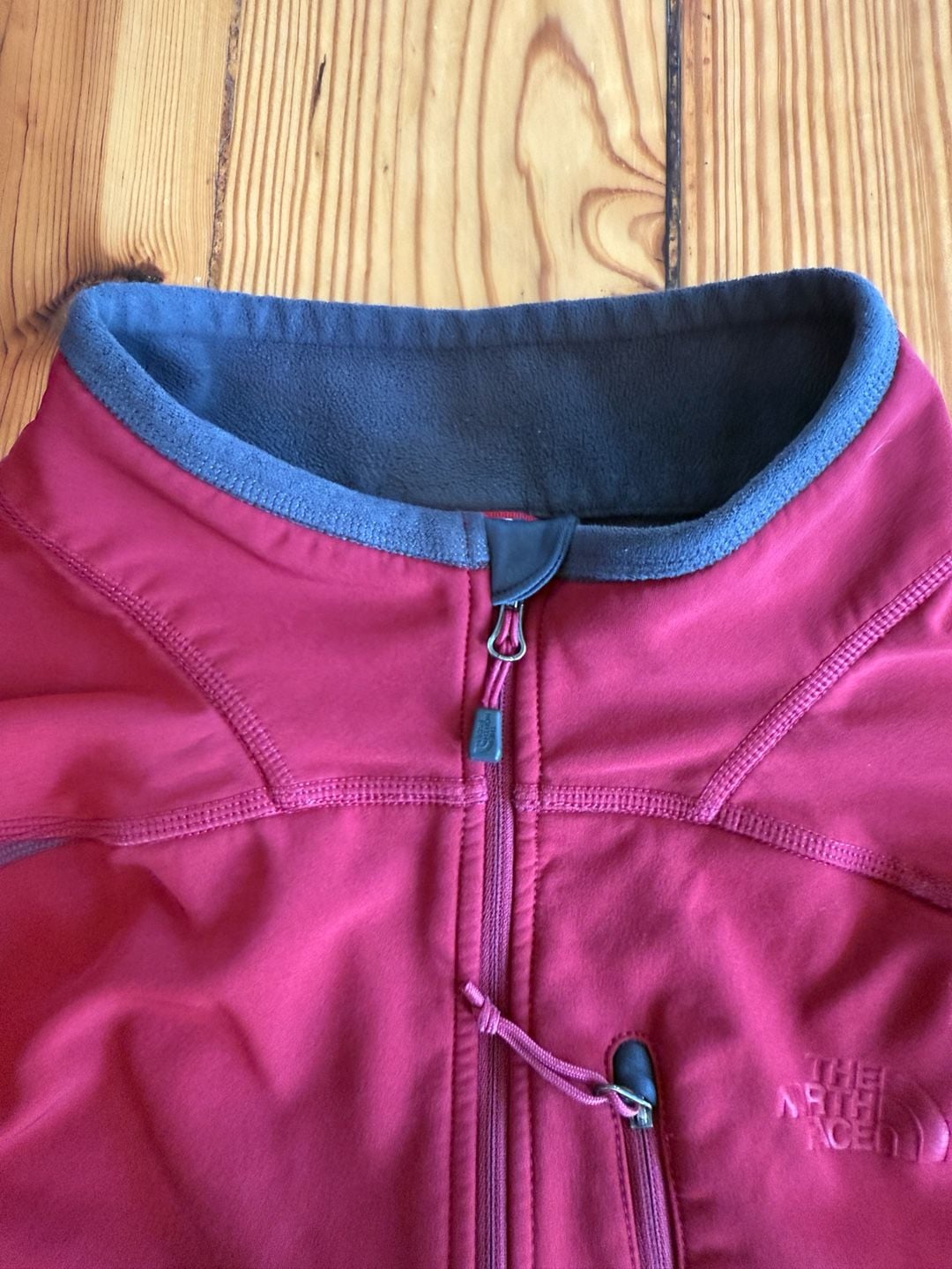 The North Face Fleece 1/2 Zip Pullover Size XL Red Gray 4