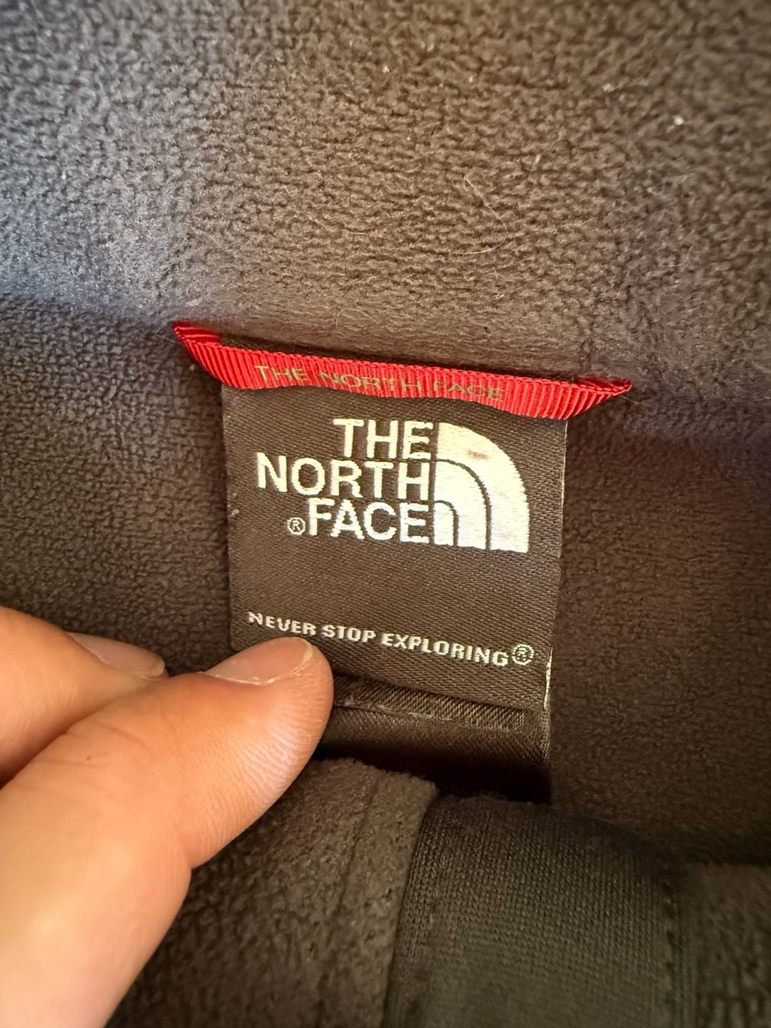 The North Face Fleece 1/2 Zip Pullover Size XL Red Gray 5