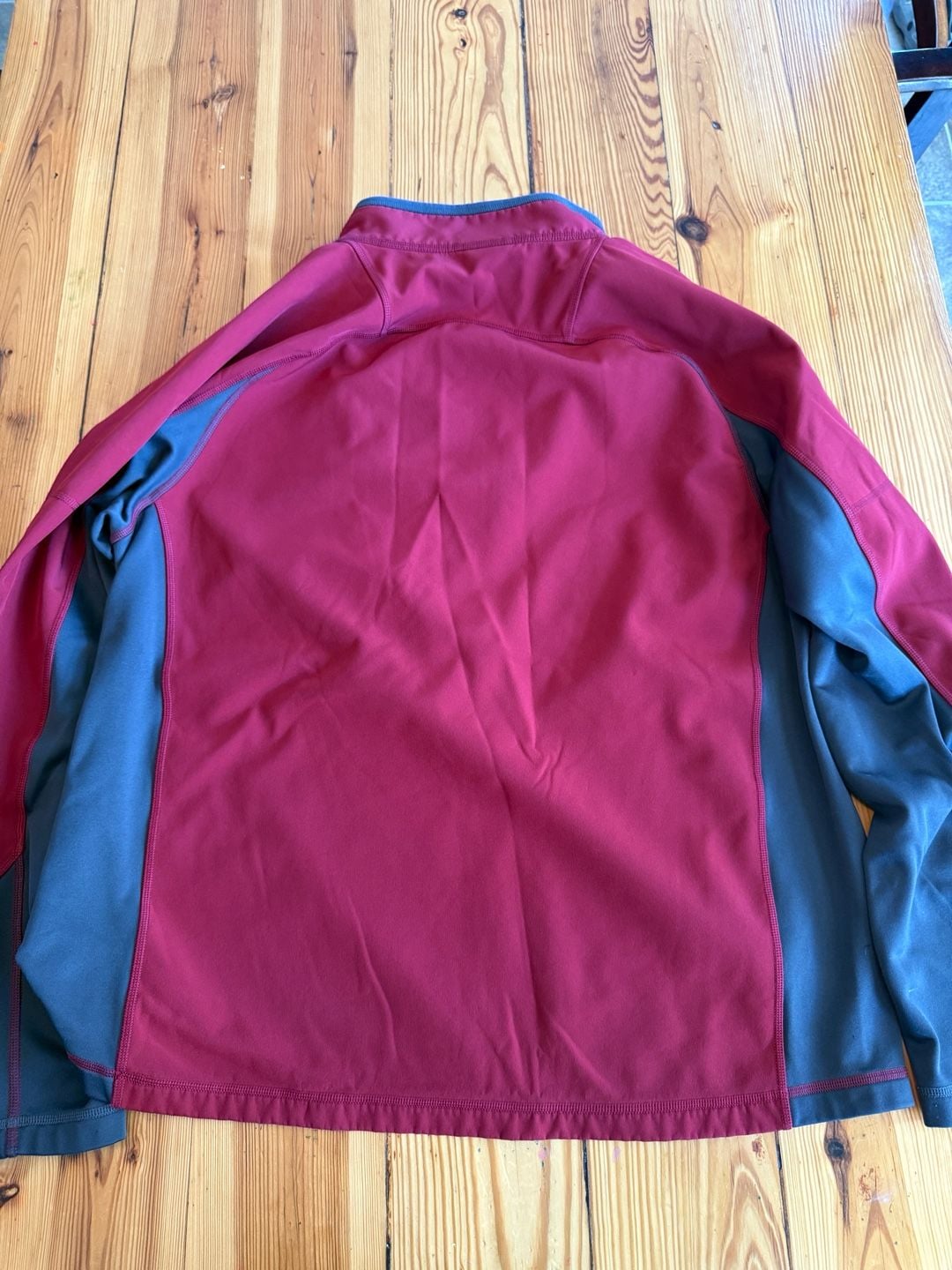 The North Face Fleece 1/2 Zip Pullover Size XL Red Gray 10