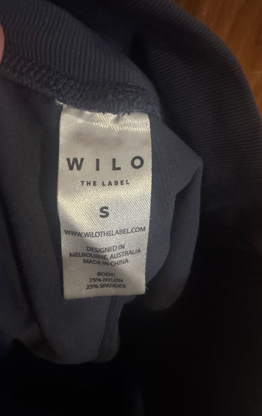Wilo The Label Leggings Size S Blue Ribbed High Waisted 5