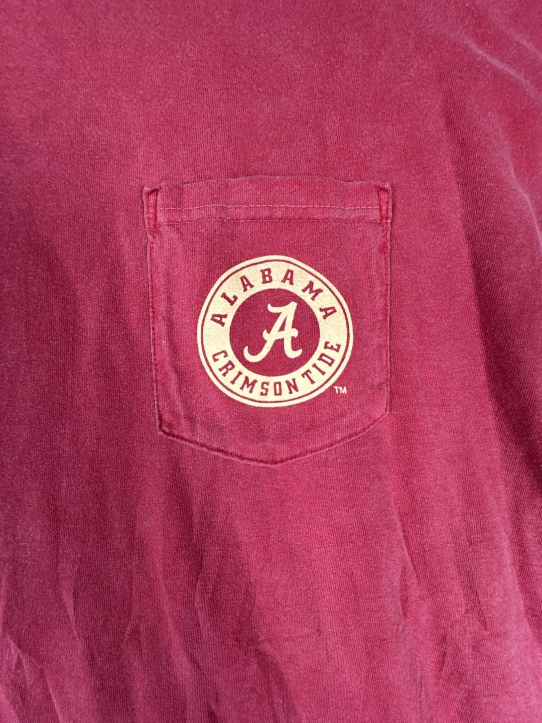 Comfort Colors Alabama Crimson Tide T-Shirt Size XL Red Pocket Graphic 3