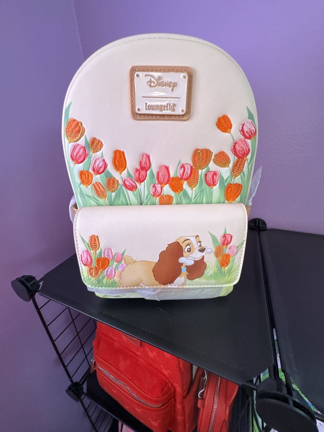 Loungefly Disney Lady and the Tramp Pastel Tulip Mini Backpack New 2