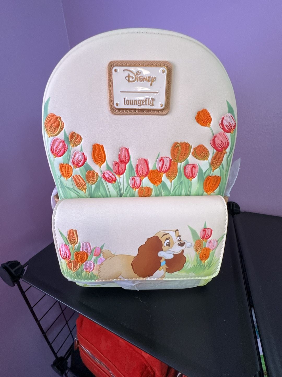 Loungefly Disney Lady and the Tramp Pastel Tulip Mini Backpack New 3