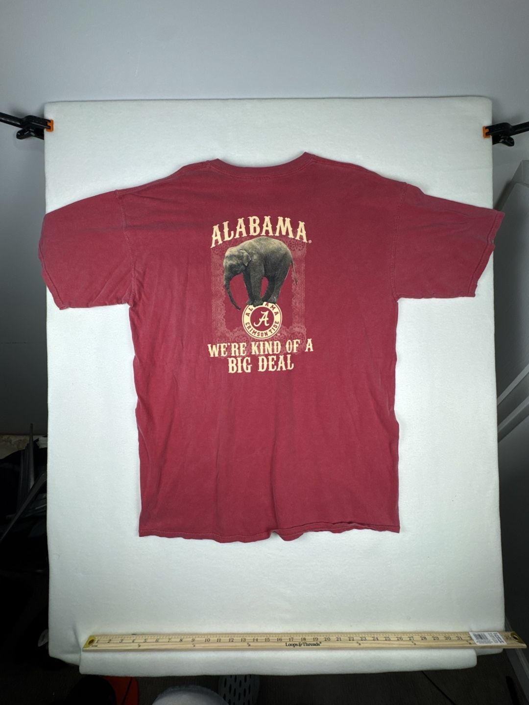 Comfort Colors Alabama Crimson Tide T-Shirt Size XL Red Pocket Graphic 6