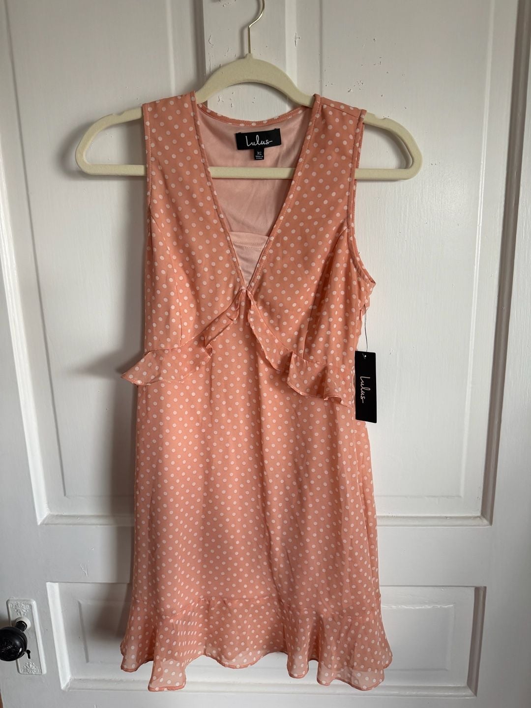 Lulus You Got It Mini Dress Size XS Pink Polka Dot Ruffle 2