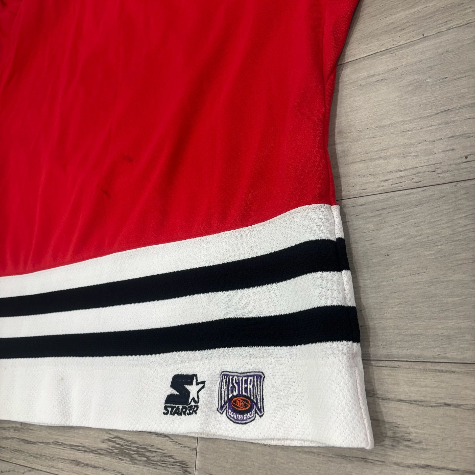 Starter Chicago Blackhawks Hockey Jersey Size L Red Vintage 90s 6
