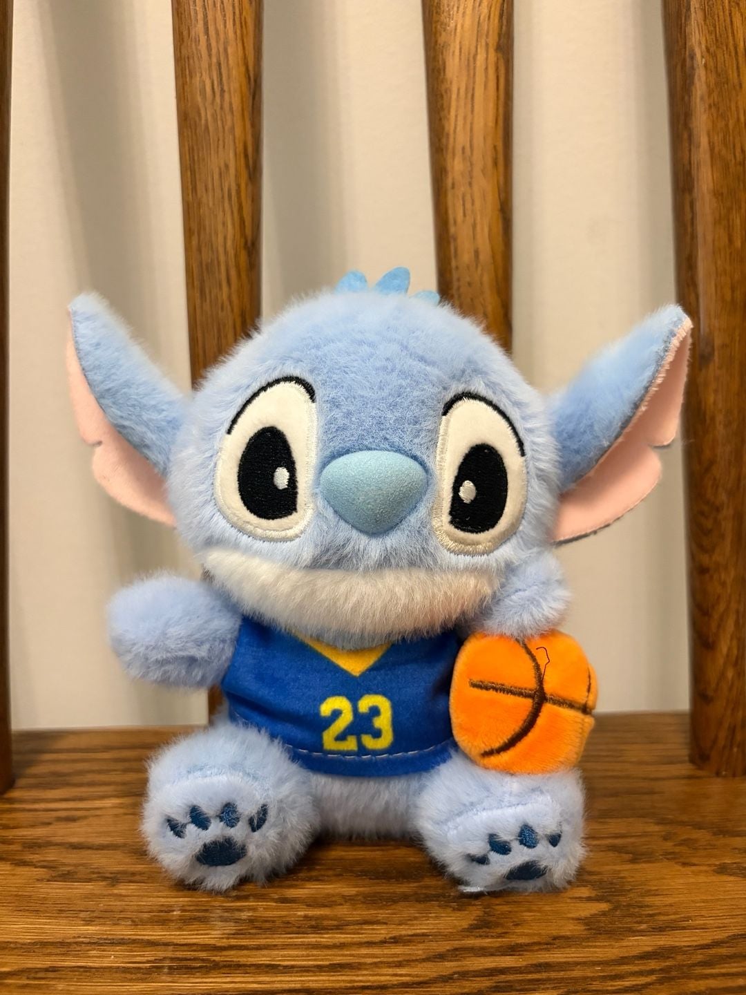 Disney Stitch Basketball Jersey Plush Keychain 5 Inch Blue Stuffed Toy 1