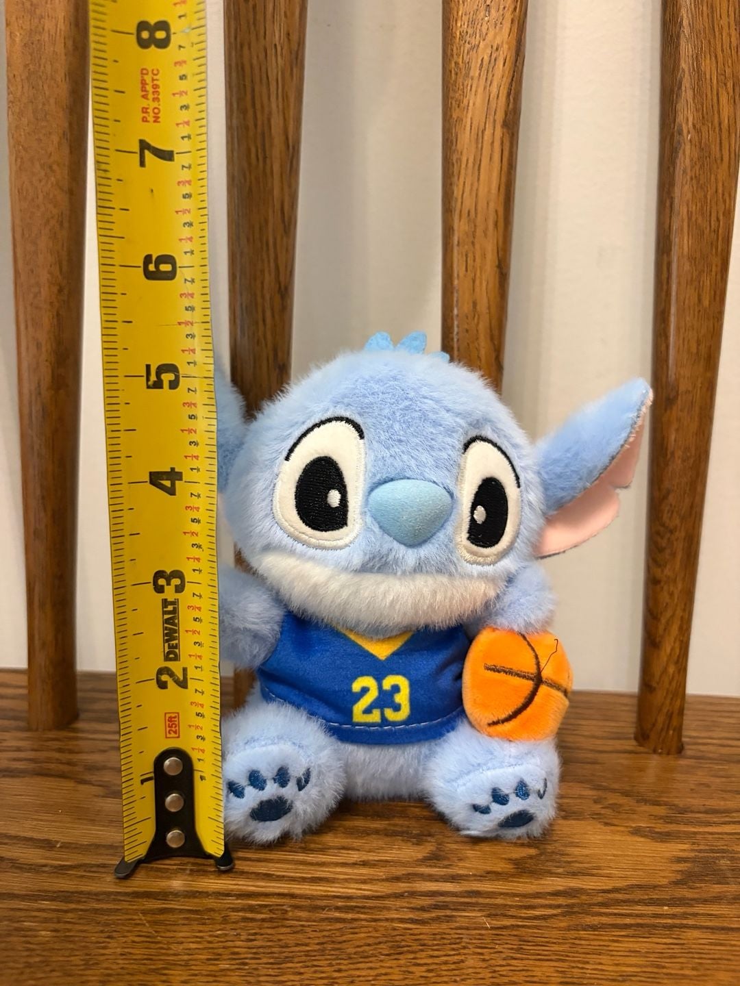 Disney Stitch Basketball Jersey Plush Keychain 5 Inch Blue Stuffed Toy 3