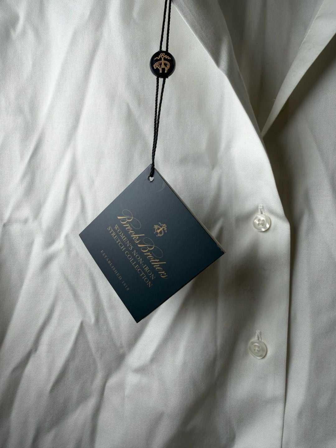 Brooks Brothers Semi-Fitted Non-Iron Stretch Dress Shirt Size 6 White 4