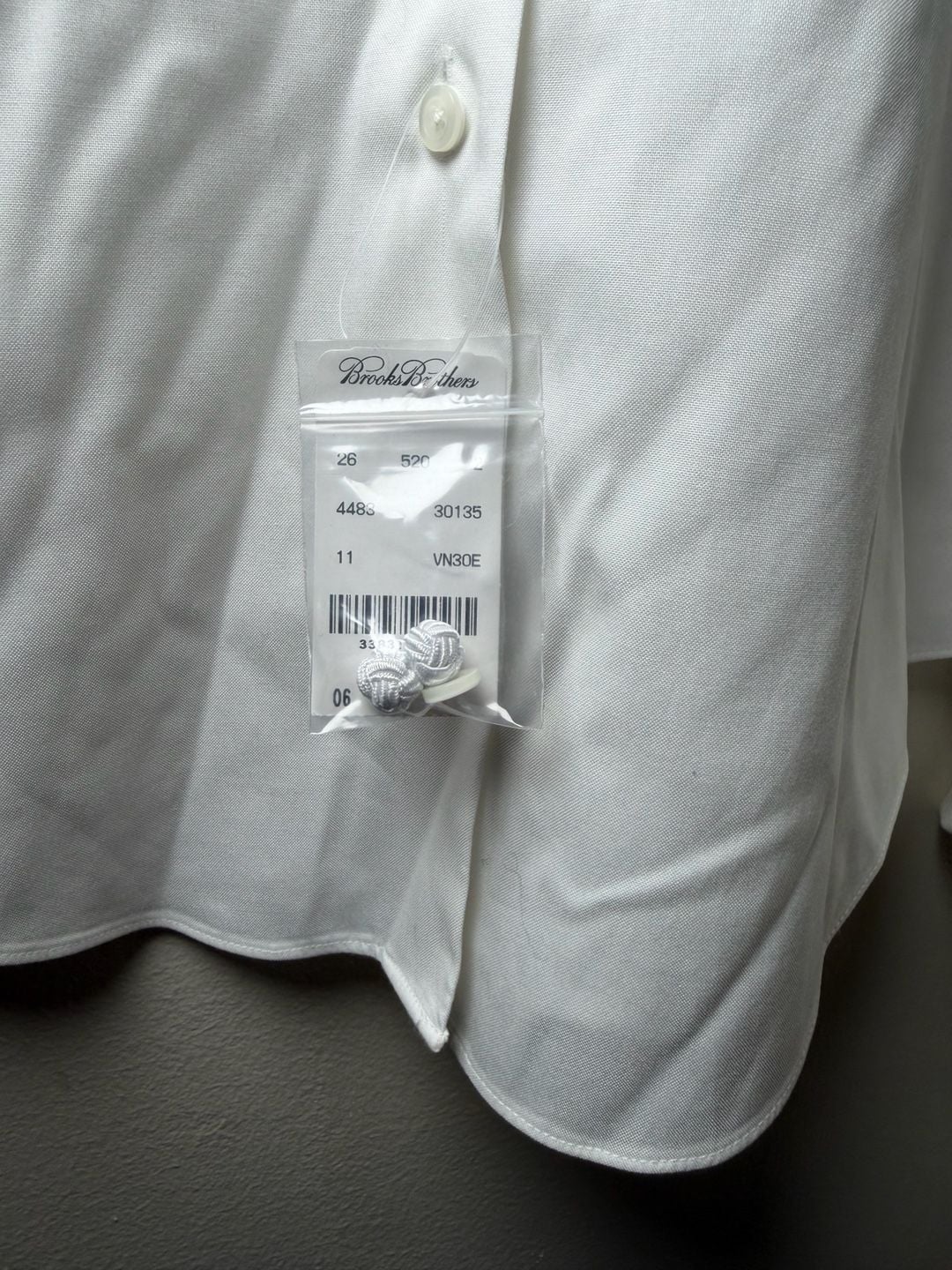 Brooks Brothers Semi-Fitted Non-Iron Stretch Dress Shirt Size 6 White 5
