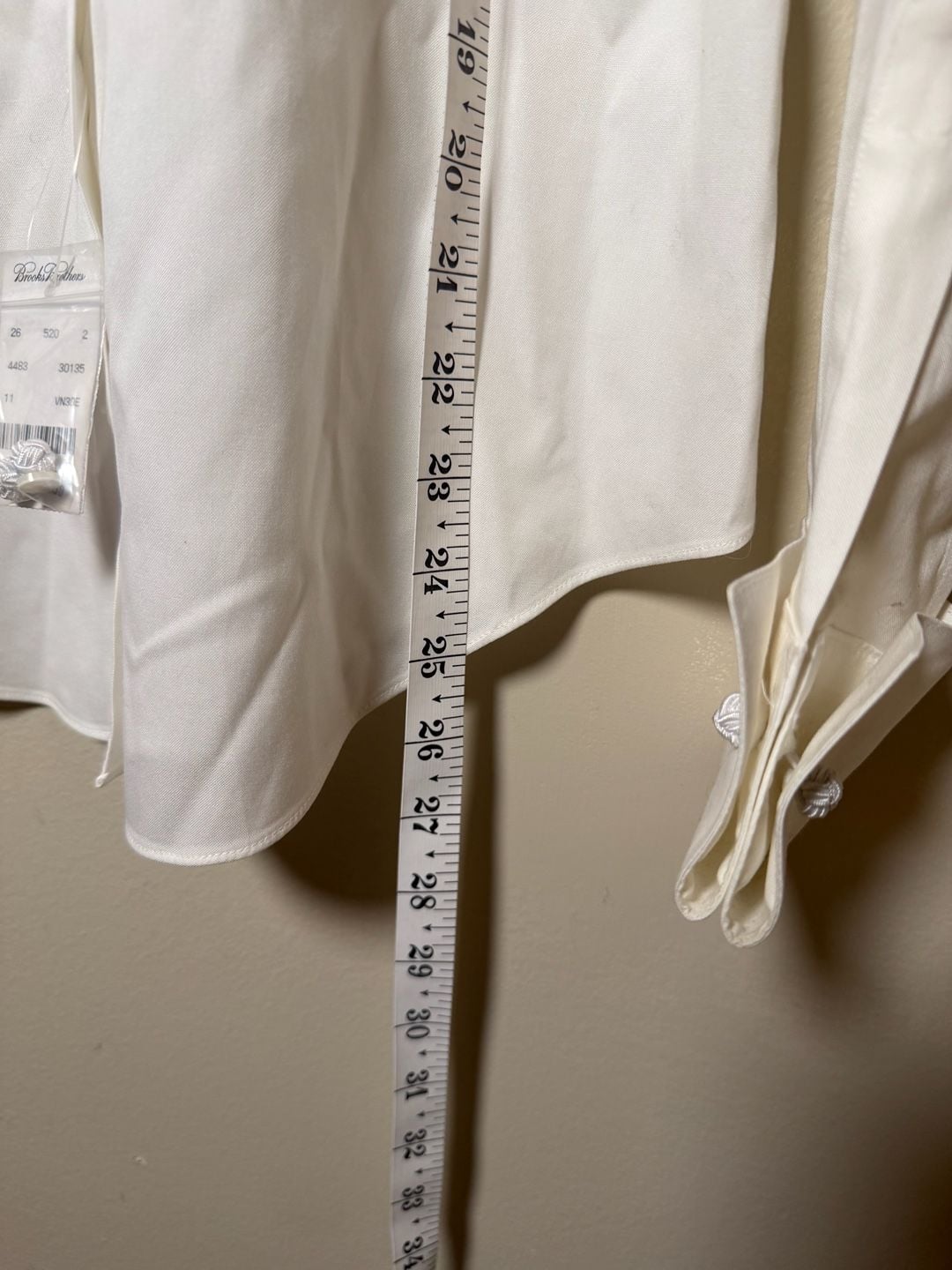 Brooks Brothers Semi-Fitted Non-Iron Stretch Dress Shirt Size 6 White 7