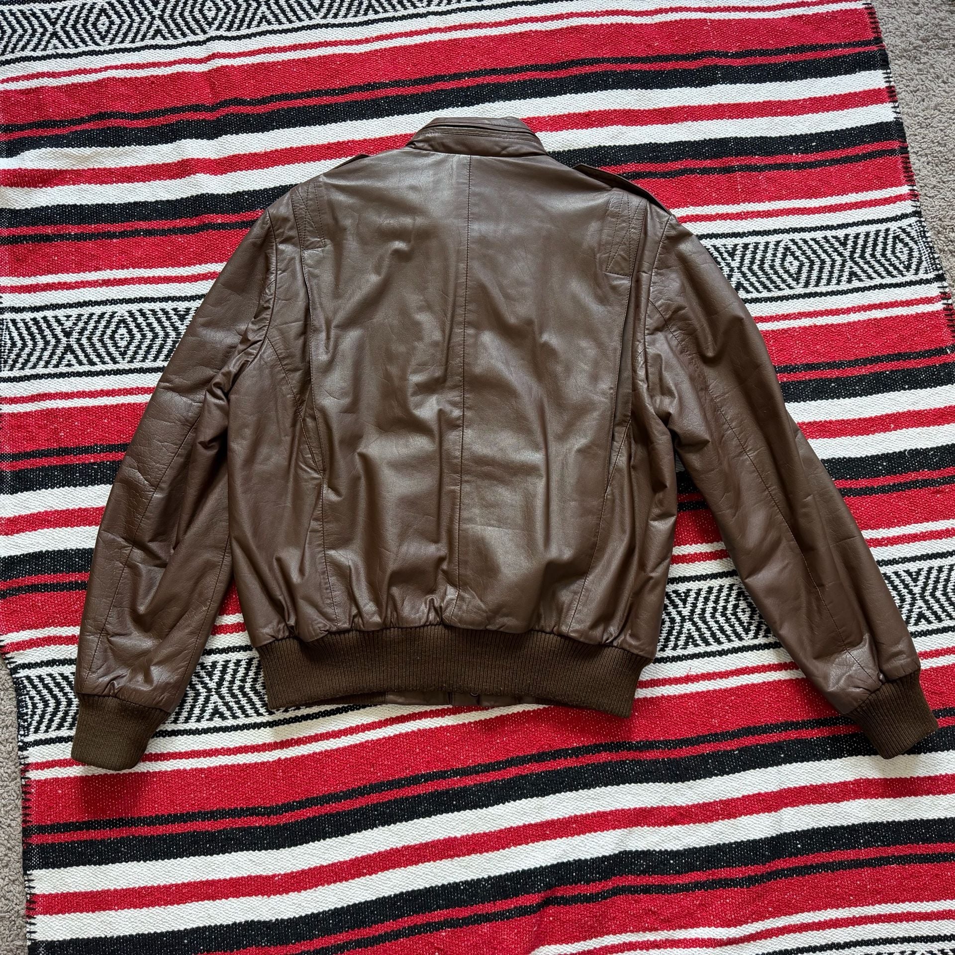 Vintage Schott Sportswear Hooded Leather Jacket Sz 42 (M) 5