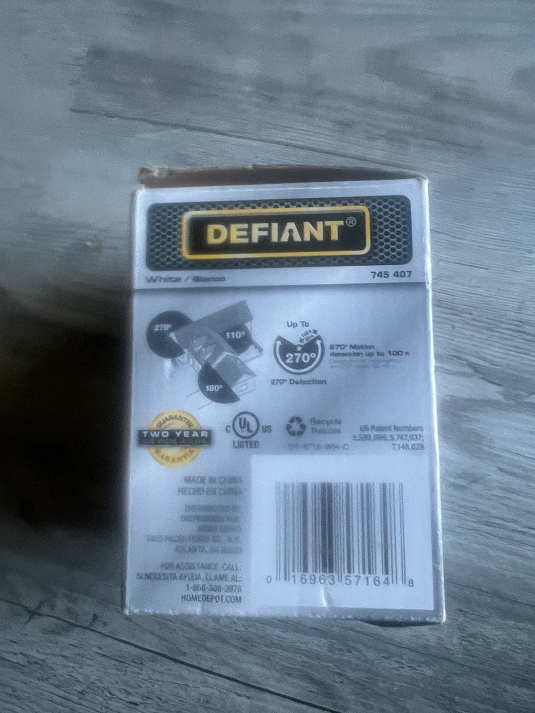 Defiant Replacement Motion Sensor White 745 407 2