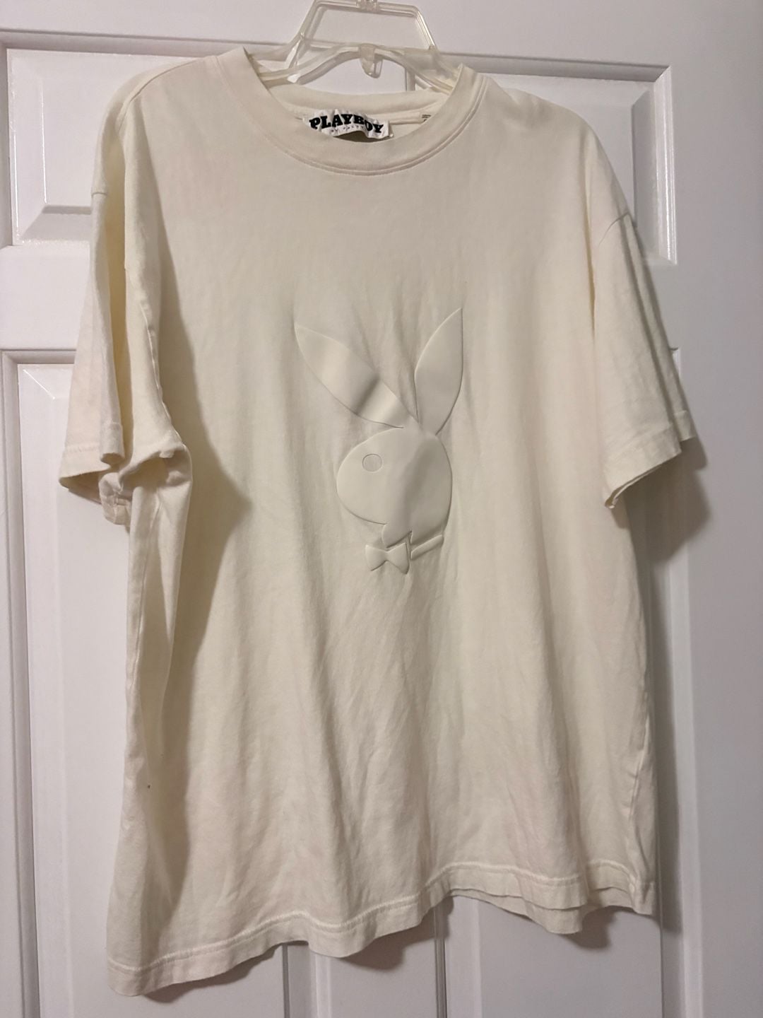 x Playboy Distressed Oversized Vintage Logo Print T-Shirt|MISSGUIDED, 2