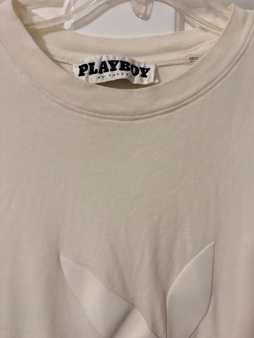 x Playboy Distressed Oversized Vintage Logo Print T-Shirt|MISSGUIDED, 4