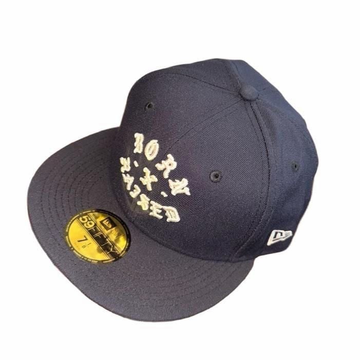 Born x Raised New Era Fitted Rocker Hat Size 7 1/8 Navy Peach 3