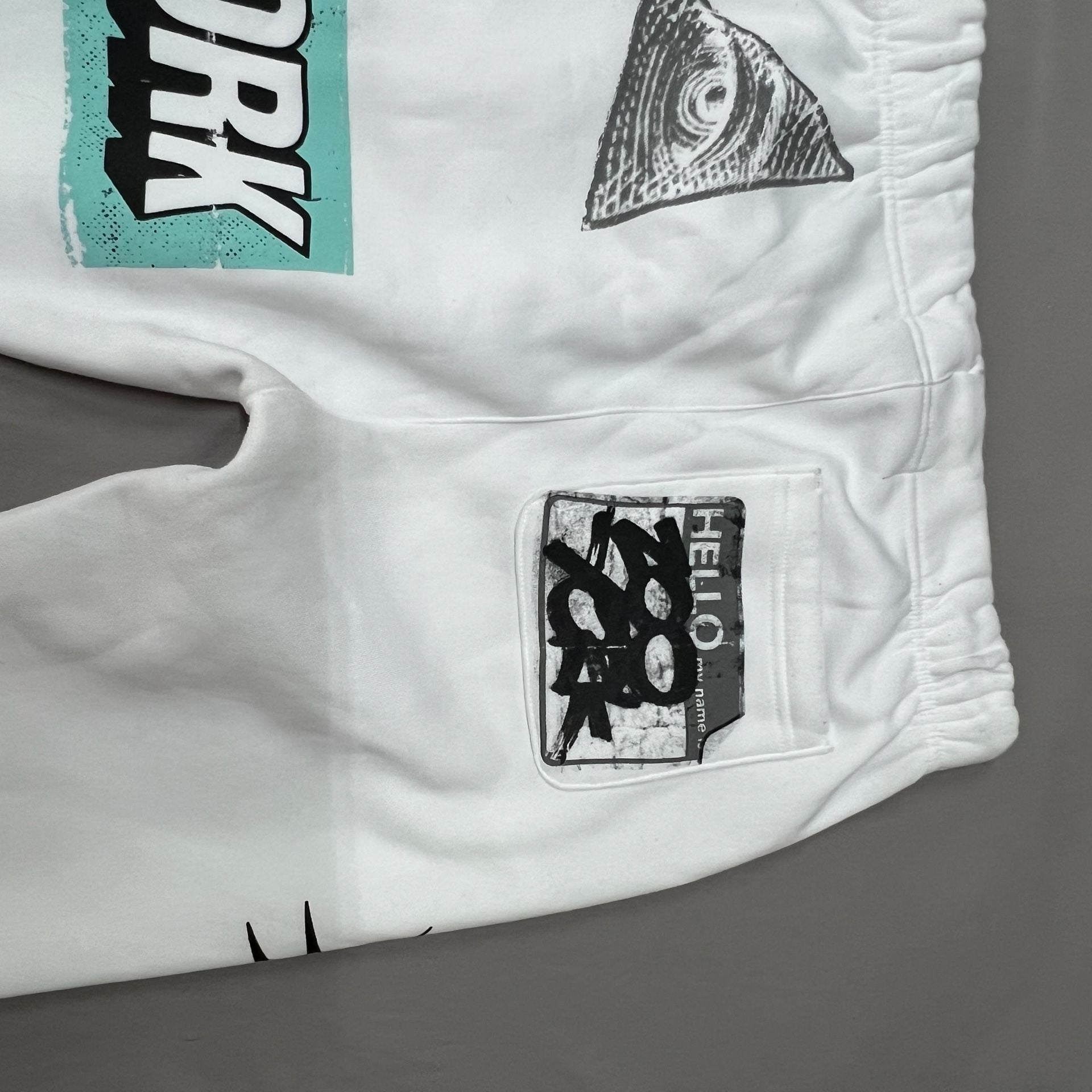 Zoo York Graphic Print Jogger Sweatpants White New York Graphiti Y2K Liberty 11