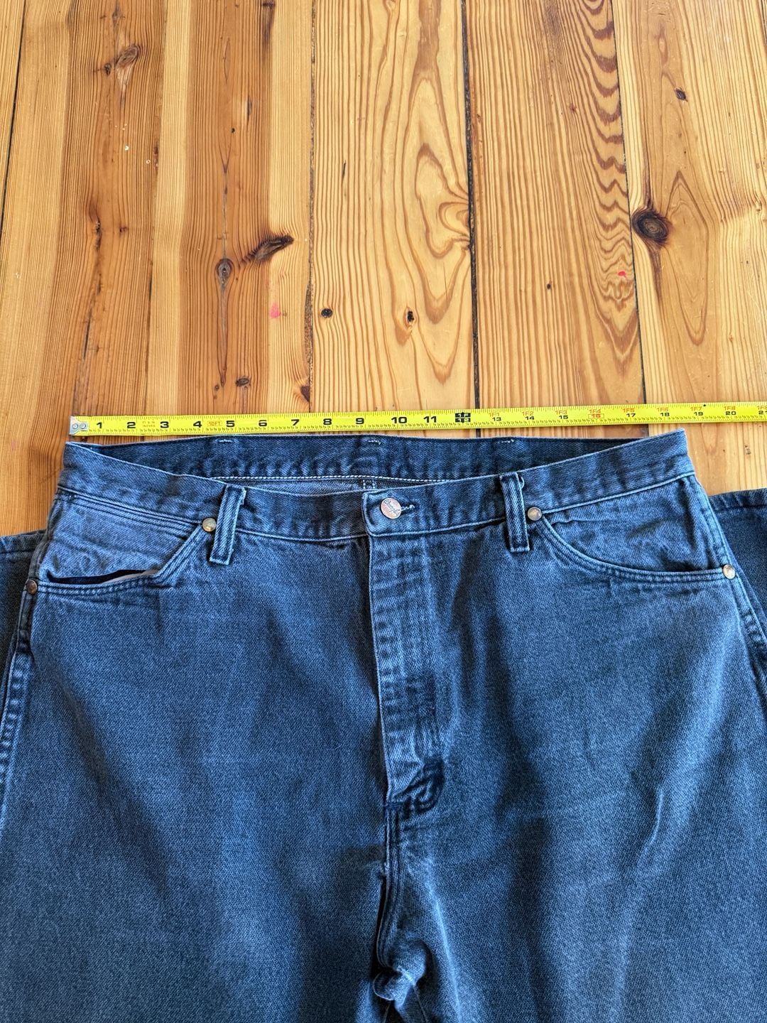 Wrangler Harley Davidson Jeans Size 38x30 Black Denim Motorcycle 4