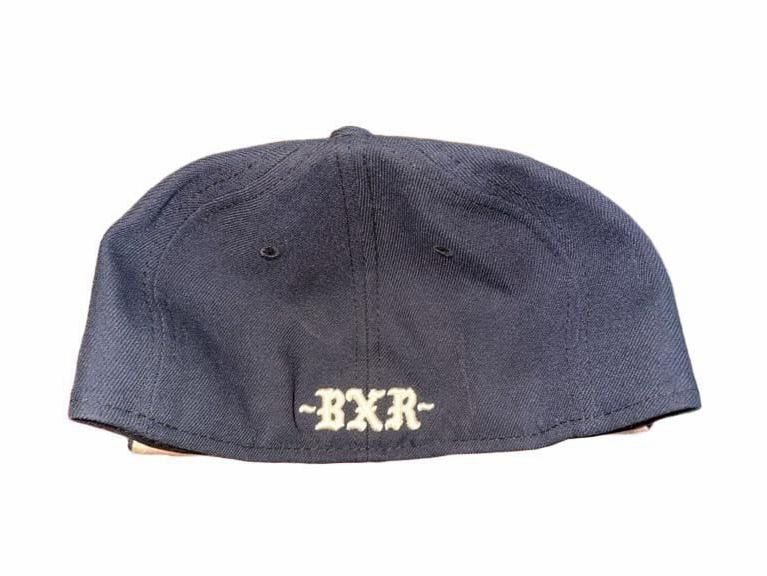 Born x Raised New Era Fitted Rocker Hat Size 7 1/8 Navy Peach 4