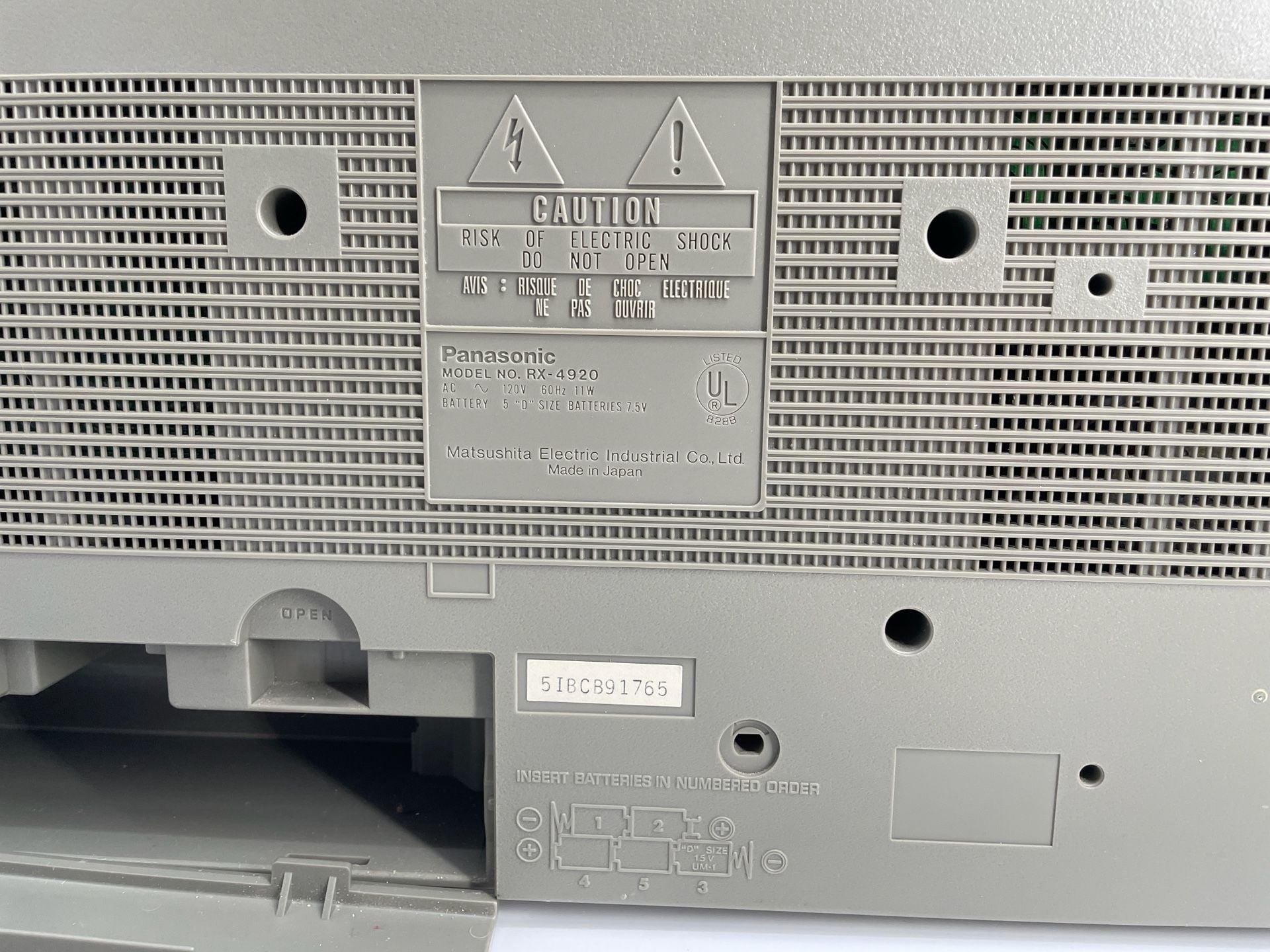 Panasonic RX-4920 AM FM Stereo Radio Cassette Boombox *WORKS* 7