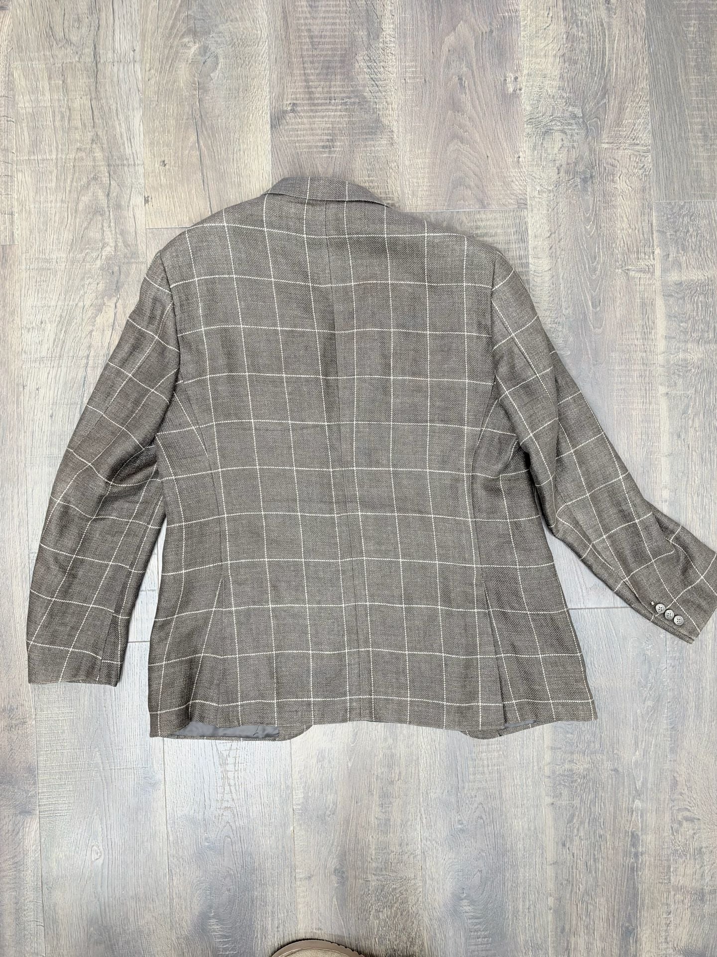 Polo By Ralph Lauren Brown Windowpane Check Tweed Sport Coat Blazer 8