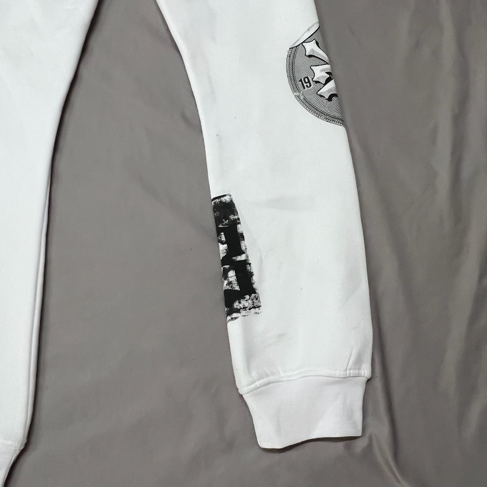 Zoo York Graphic Print Jogger Sweatpants White New York Graphiti Y2K Liberty 12