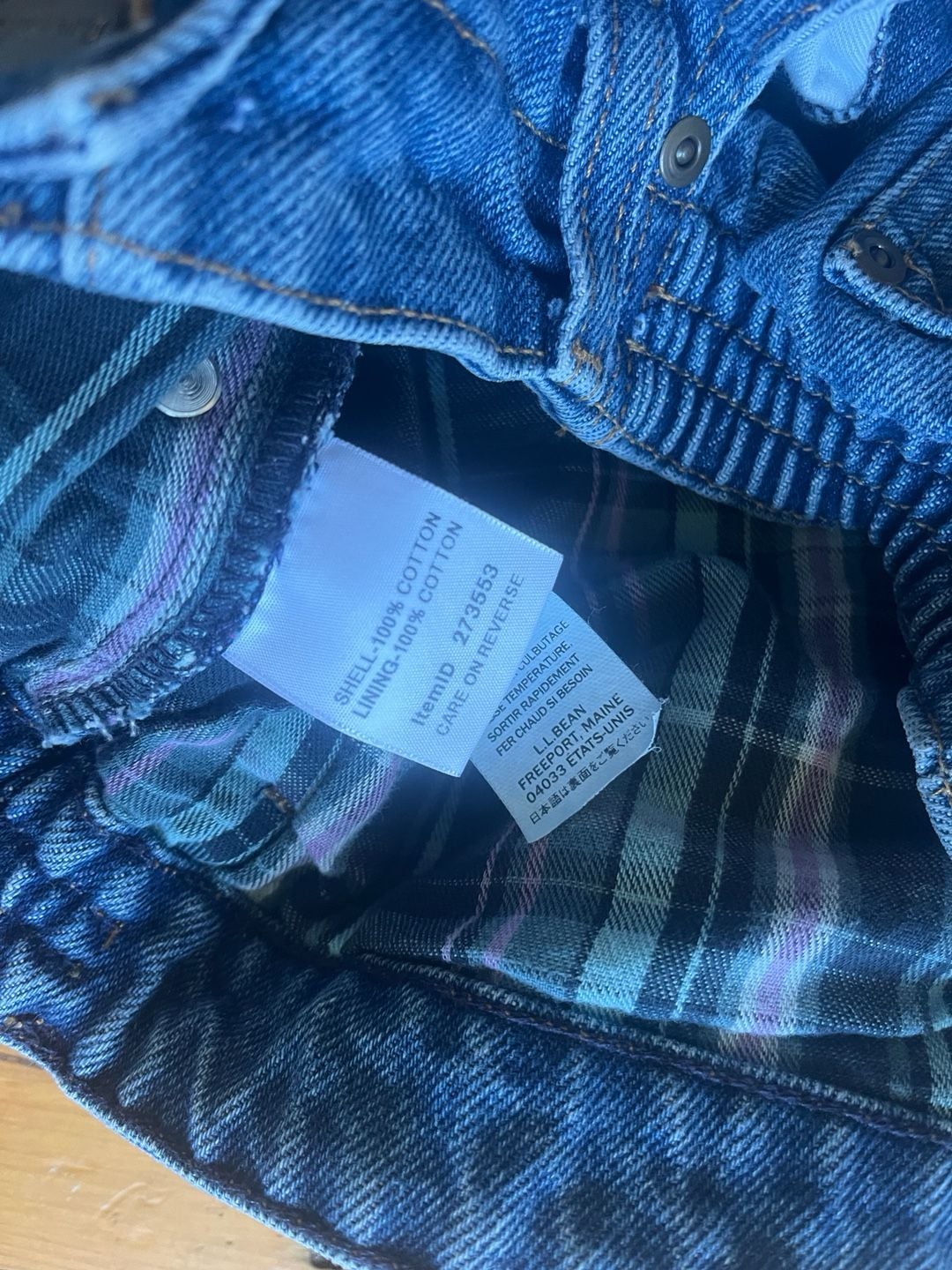 L.L.Bean Original Fit Relaxed Flannel Lined Jeans Size 14 Regular Cotton Lined 5