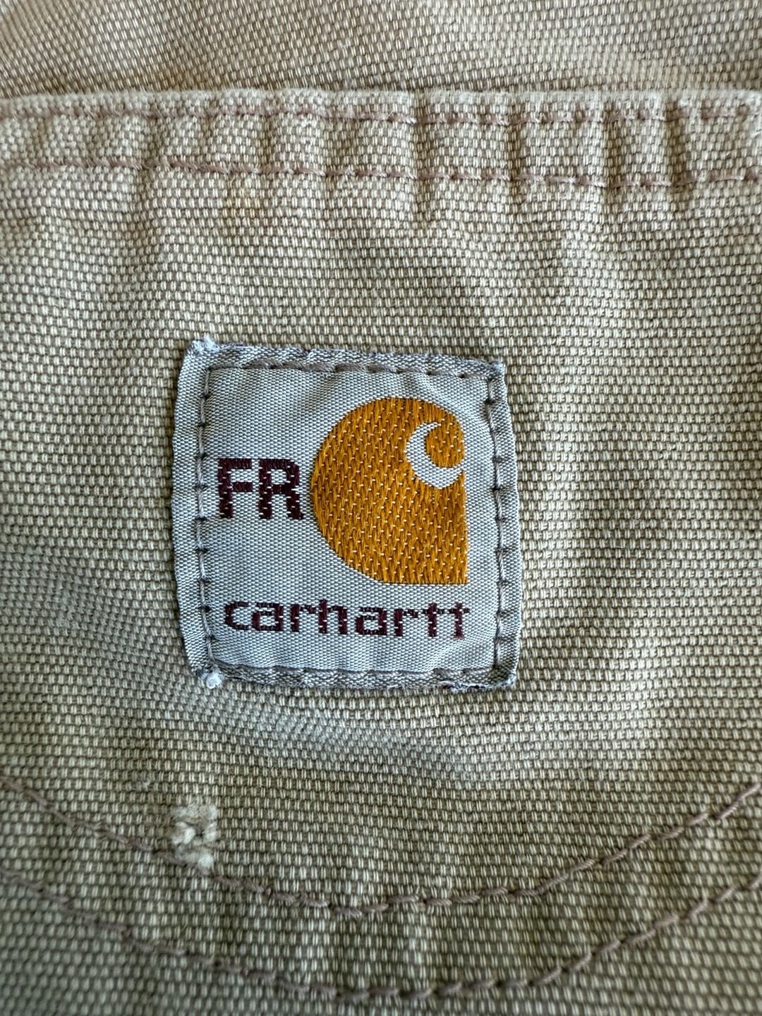 Carhartt FRB159GKH Flame Resistant Work Pants Size 38x30 Beige Cotton 7