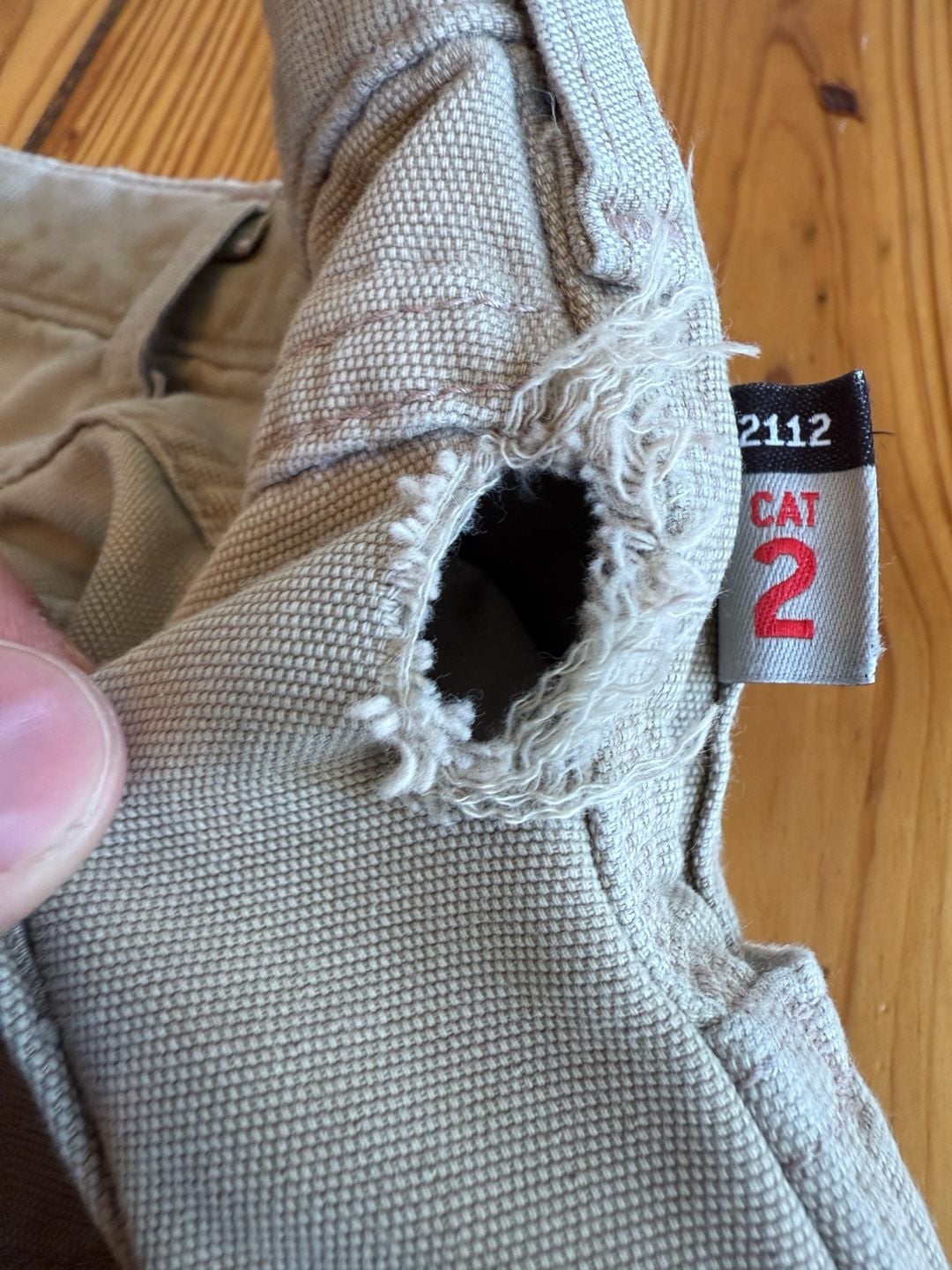 Carhartt FRB159GKH Flame Resistant Work Pants Size 38x30 Beige Cotton 8