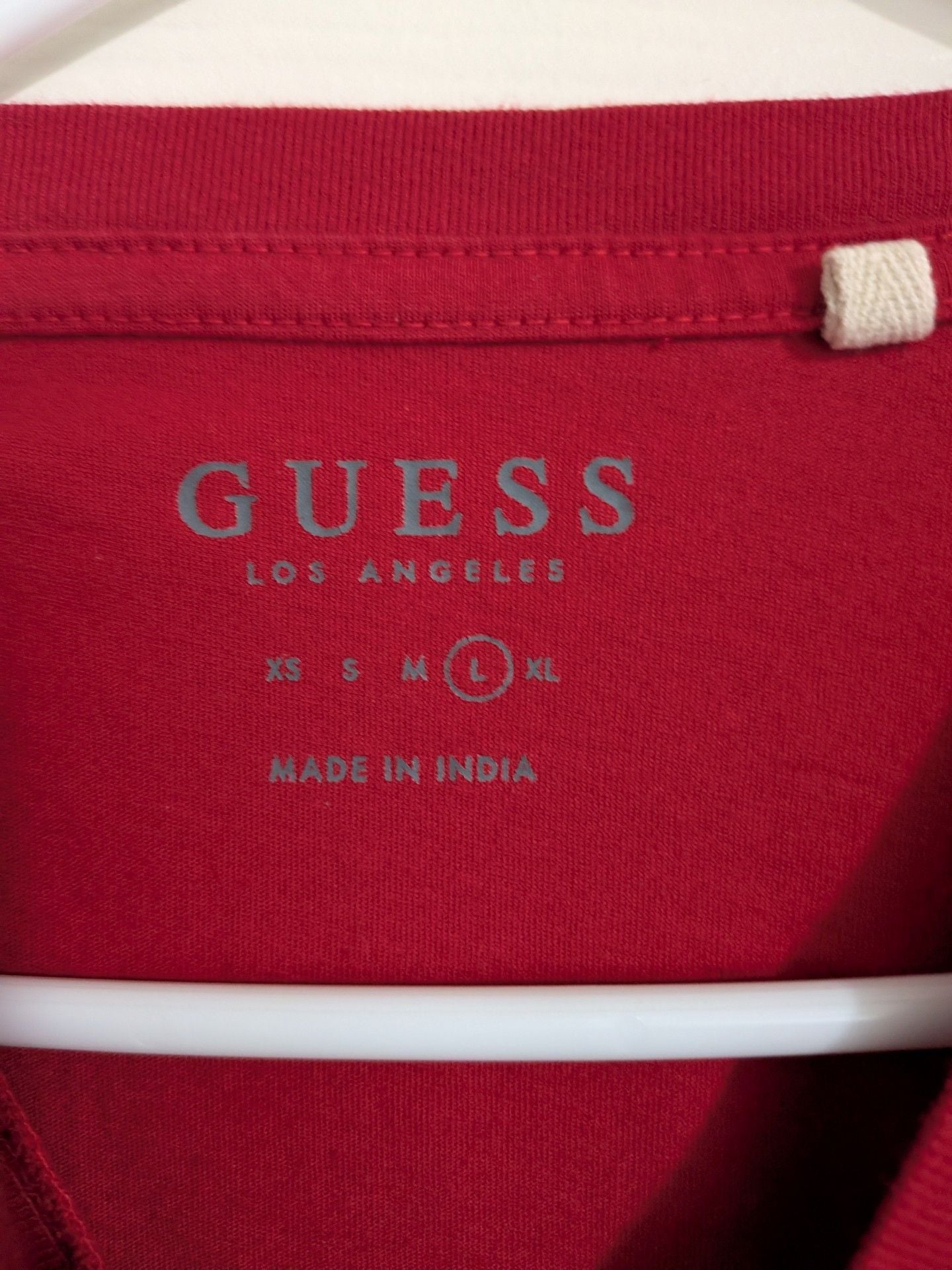 GUESS Los Angeles Logo T-Shirt Size M Red 3